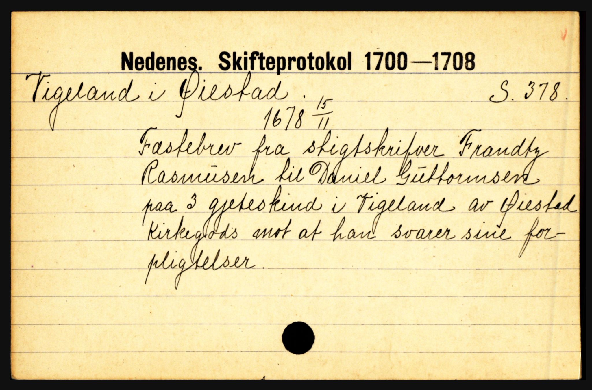 Nedenes sorenskriveri før 1824, AV/SAK-1221-0007/H, p. 33111