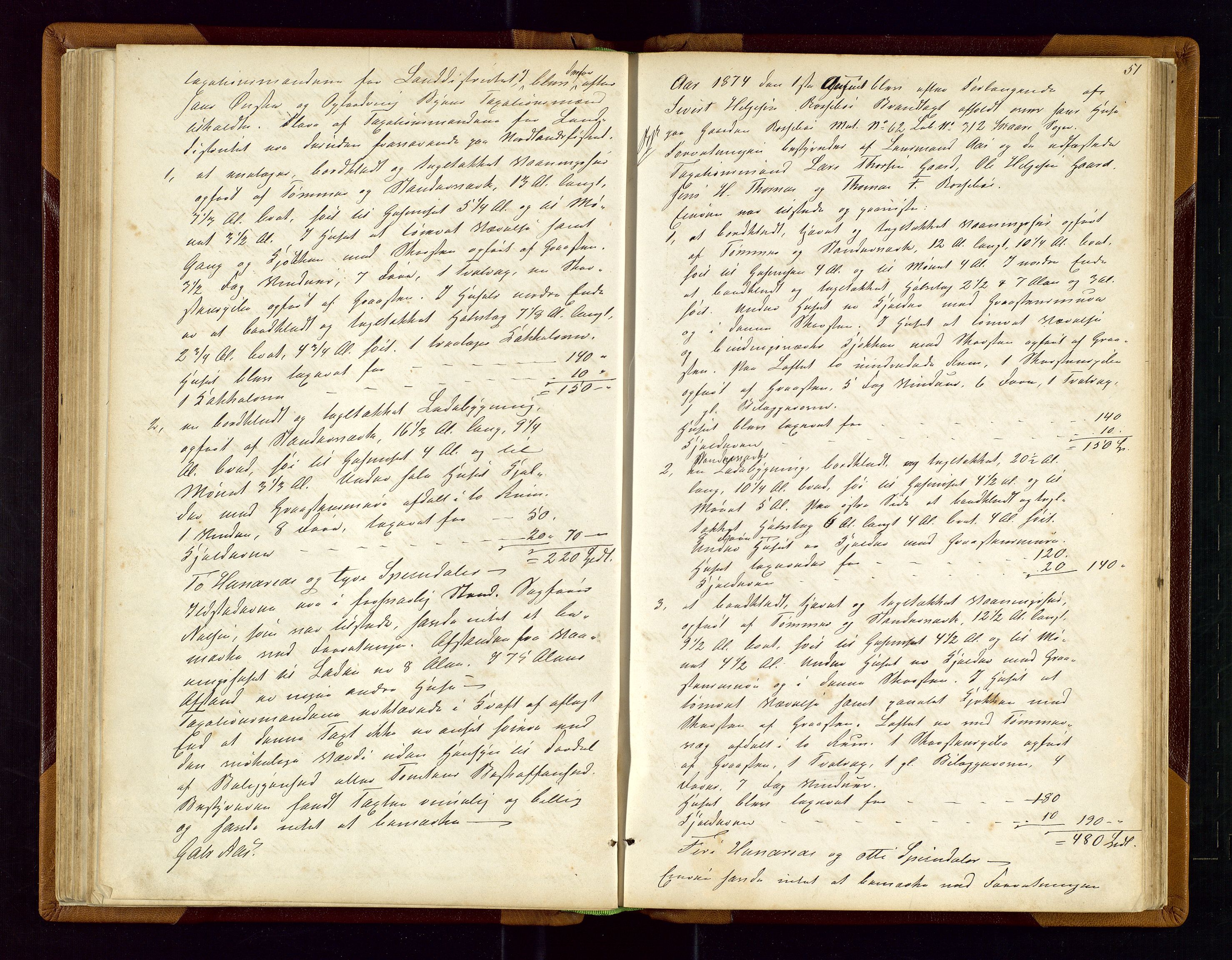 Torvestad lensmannskontor, AV/SAST-A-100307/1/Goa/L0001: "Brandtaxationsprotokol for Torvestad Thinglag", 1867-1883, p. 50b-51a