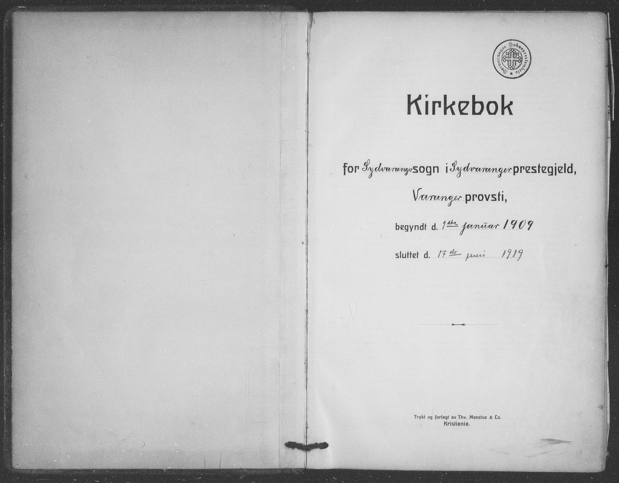Sør-Varanger sokneprestkontor, SATØ/S-1331/H/Ha/L0005kirke: Parish register (official) no. 5, 1909-1919