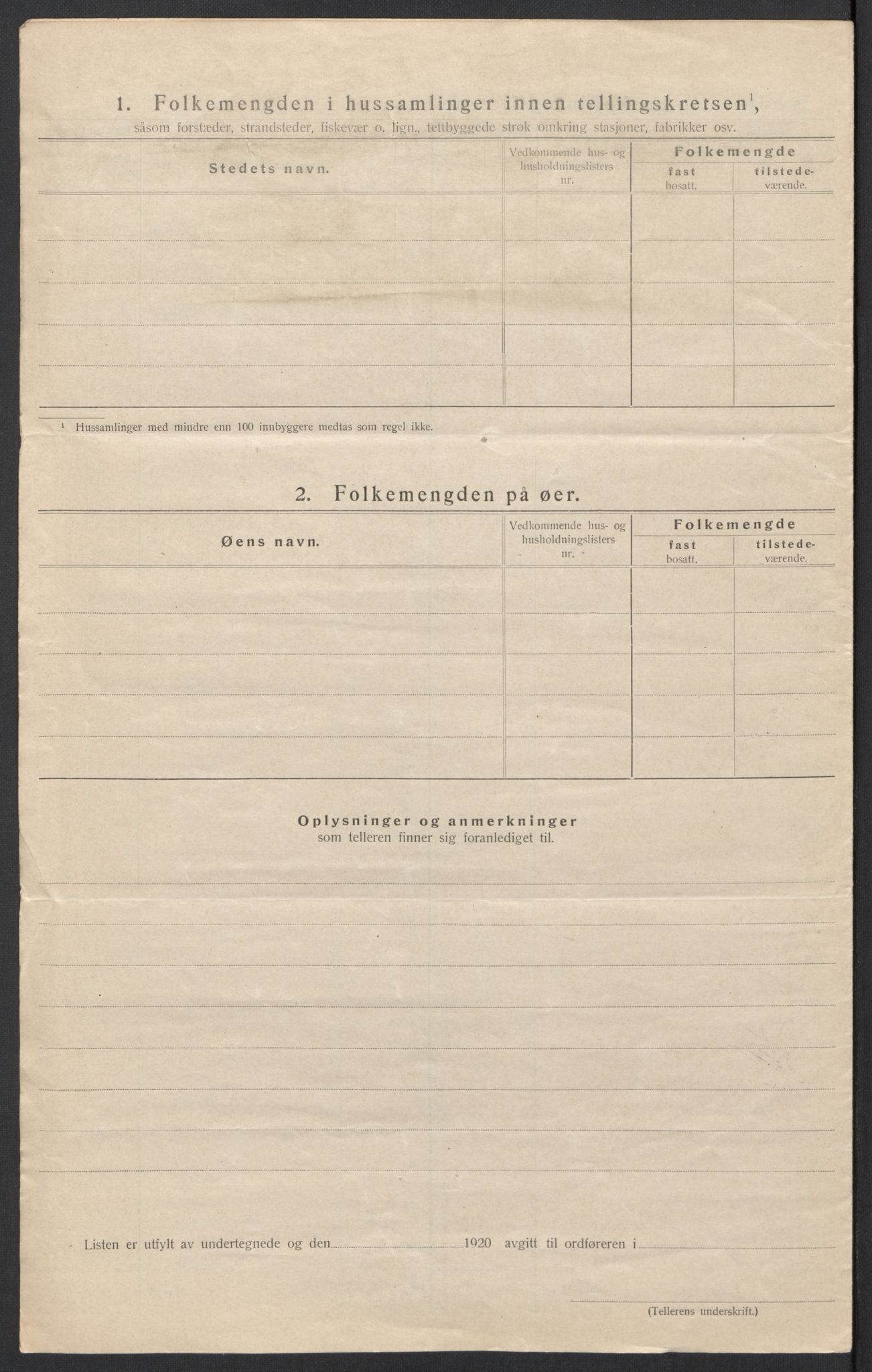 SAT, 1920 census for Vatne, 1920, p. 14