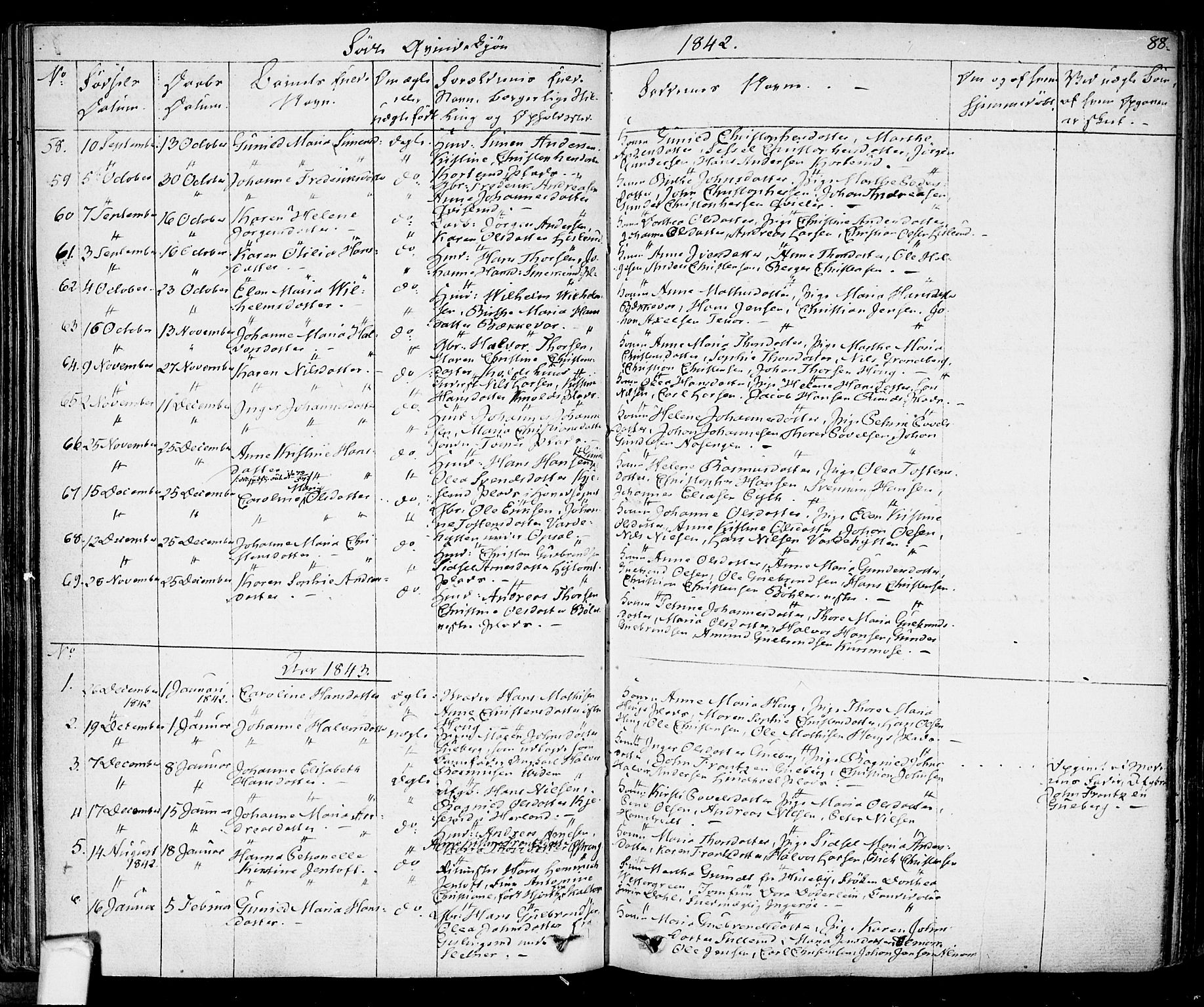Eidsberg prestekontor Kirkebøker, SAO/A-10905/F/Fa/L0008: Parish register (official) no. I 8, 1832-1848, p. 88