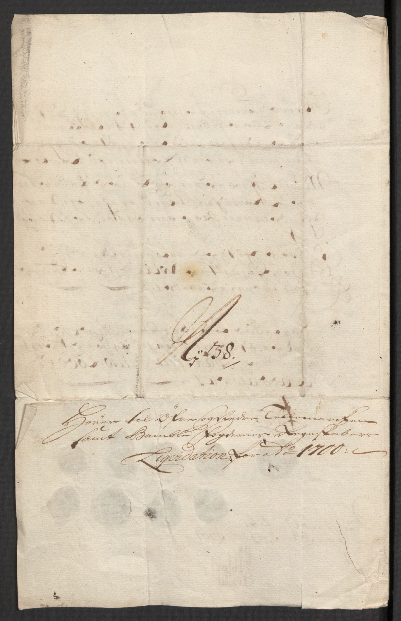 Rentekammeret inntil 1814, Reviderte regnskaper, Fogderegnskap, RA/EA-4092/R36/L2104: Fogderegnskap Øvre og Nedre Telemark og Bamble, 1700, p. 530