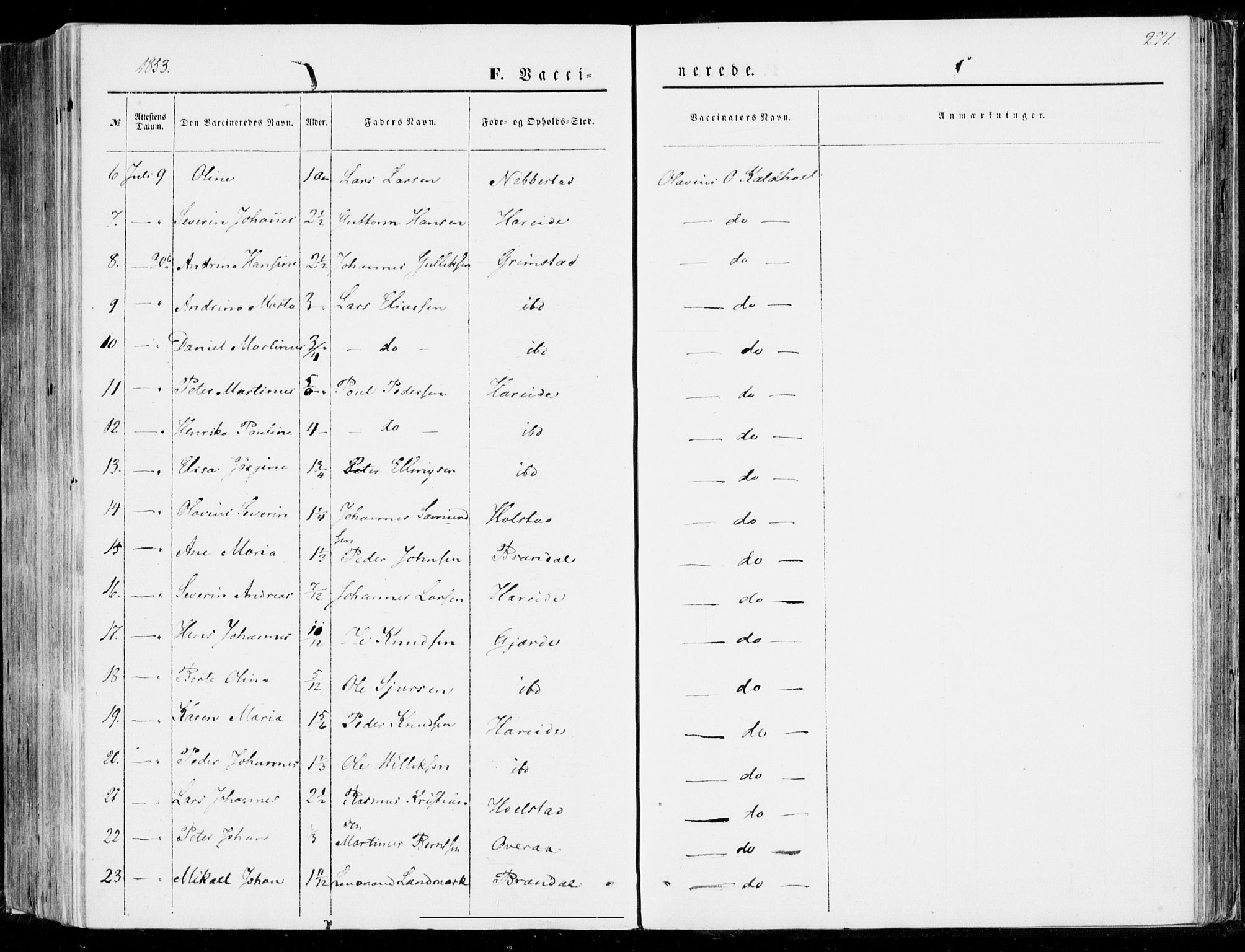 Ministerialprotokoller, klokkerbøker og fødselsregistre - Møre og Romsdal, AV/SAT-A-1454/510/L0121: Parish register (official) no. 510A01, 1848-1877, p. 271