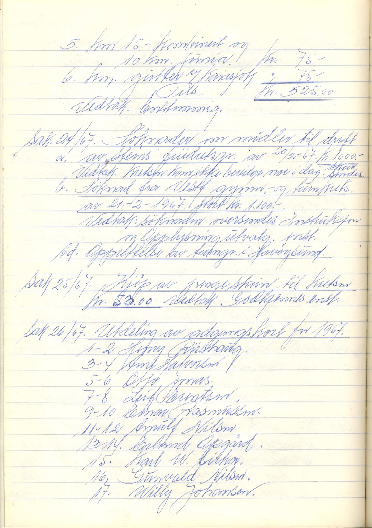 Vest-Finnmark Idrettskrets, FMFB/A-1042/A/Aa/L0003: Møteprotokoll for styre, kretsting og arbeidsutvalg, 1961-1971, p. 160