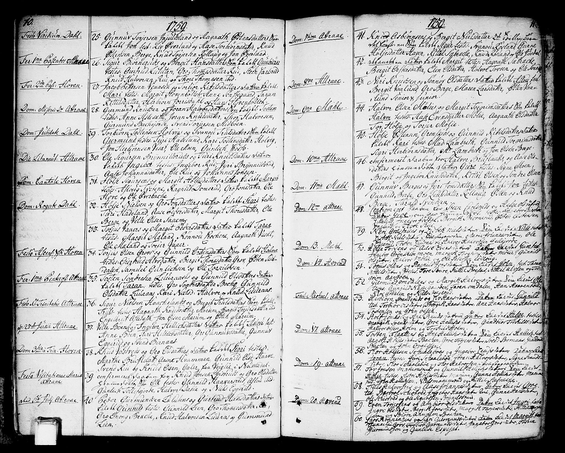 Tinn kirkebøker, AV/SAKO-A-308/F/Fa/L0002: Parish register (official) no. I 2, 1757-1810, p. 10-11