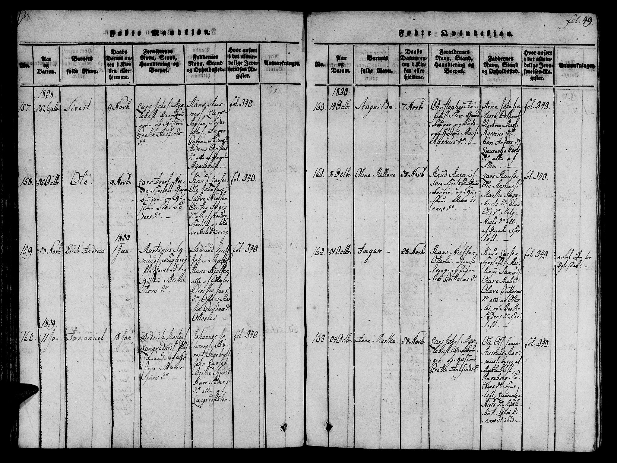 Ministerialprotokoller, klokkerbøker og fødselsregistre - Møre og Romsdal, SAT/A-1454/536/L0495: Parish register (official) no. 536A04, 1818-1847, p. 49
