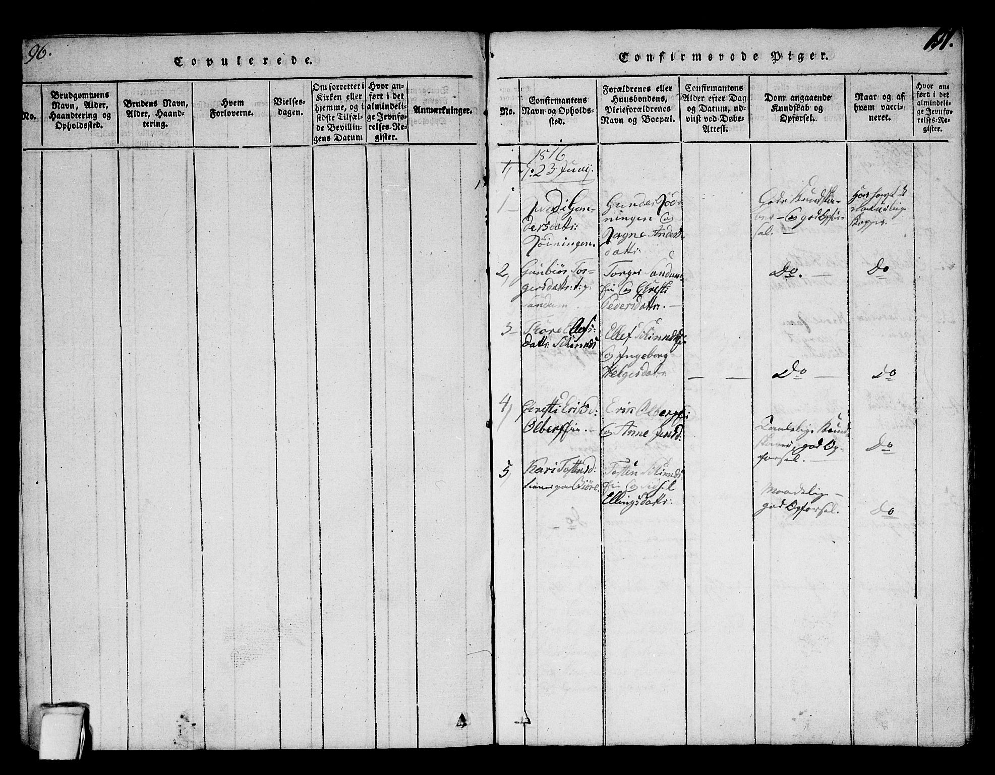 Krødsherad kirkebøker, SAKO/A-19/F/Fa/L0001: Parish register (official) no. 1, 1815-1829, p. 0-1