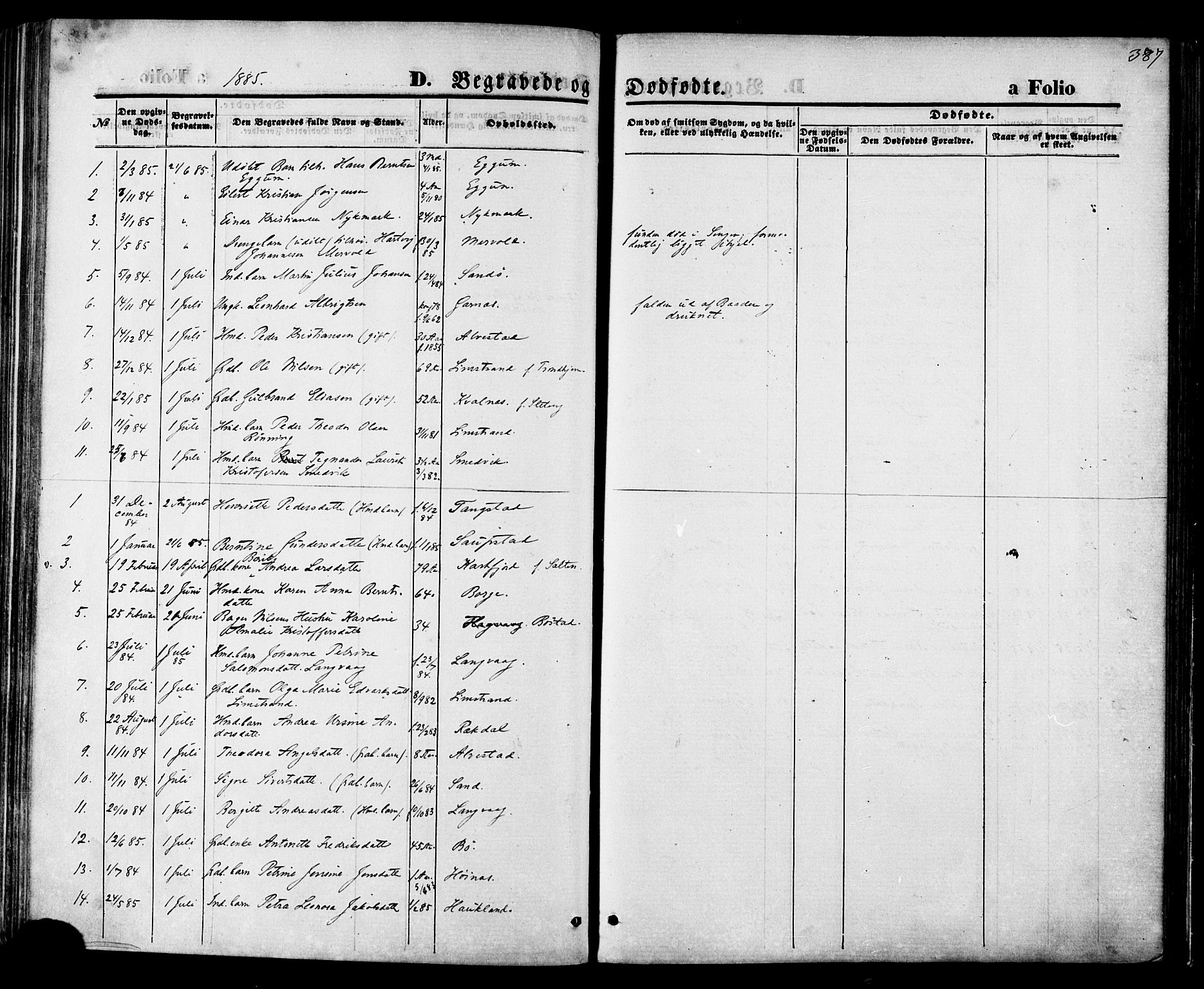 Ministerialprotokoller, klokkerbøker og fødselsregistre - Nordland, SAT/A-1459/880/L1132: Parish register (official) no. 880A06, 1869-1887, p. 387