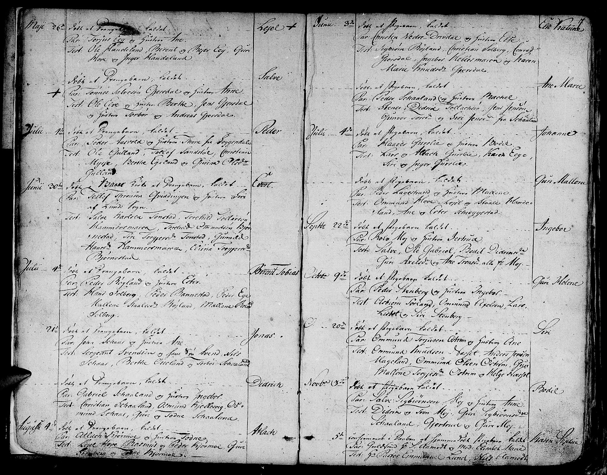 Lund sokneprestkontor, AV/SAST-A-101809/S06/L0004: Parish register (official) no. A 4 /1, 1801-1864, p. 7