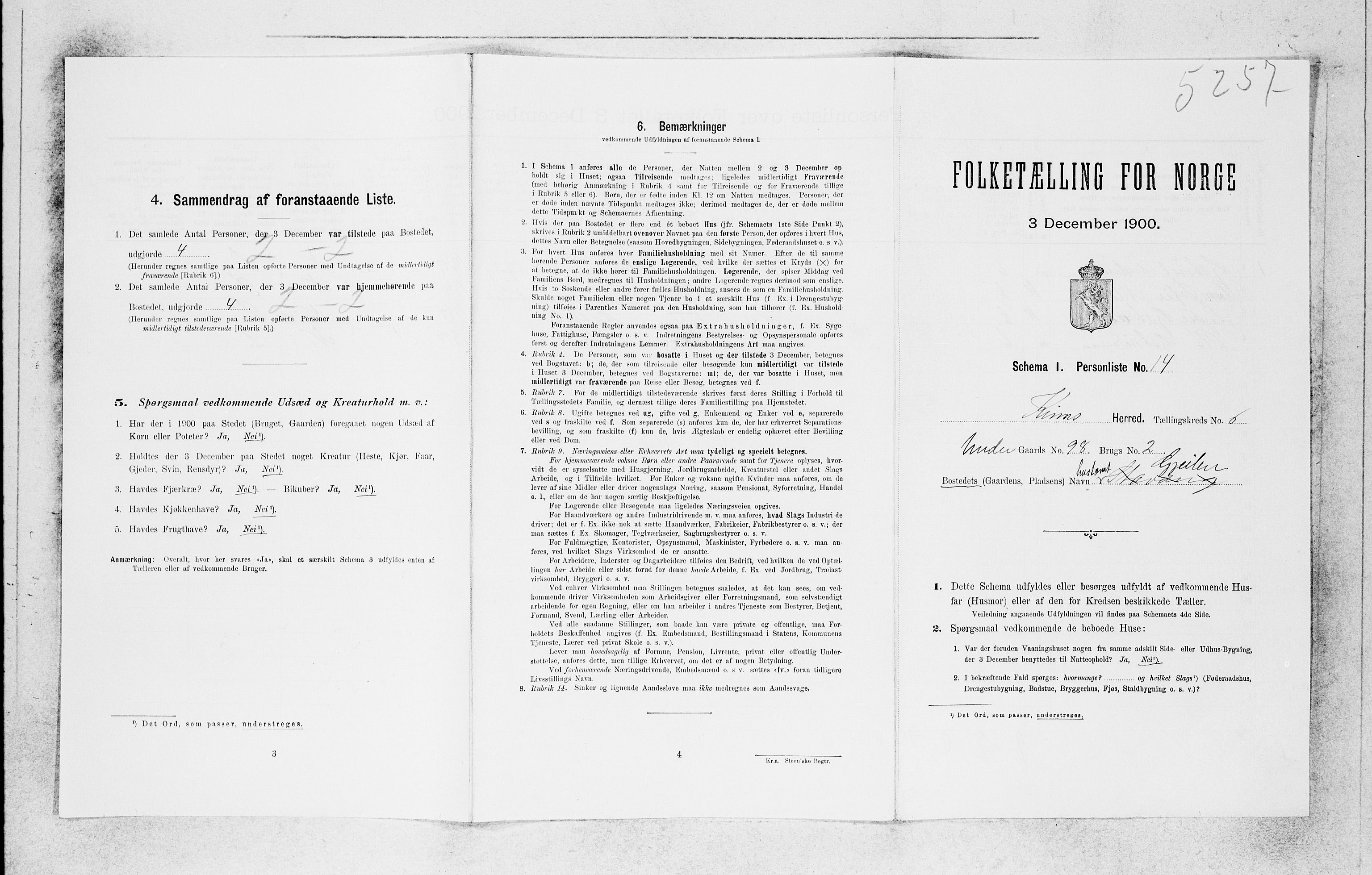 SAB, 1900 census for Kinn, 1900, p. 589