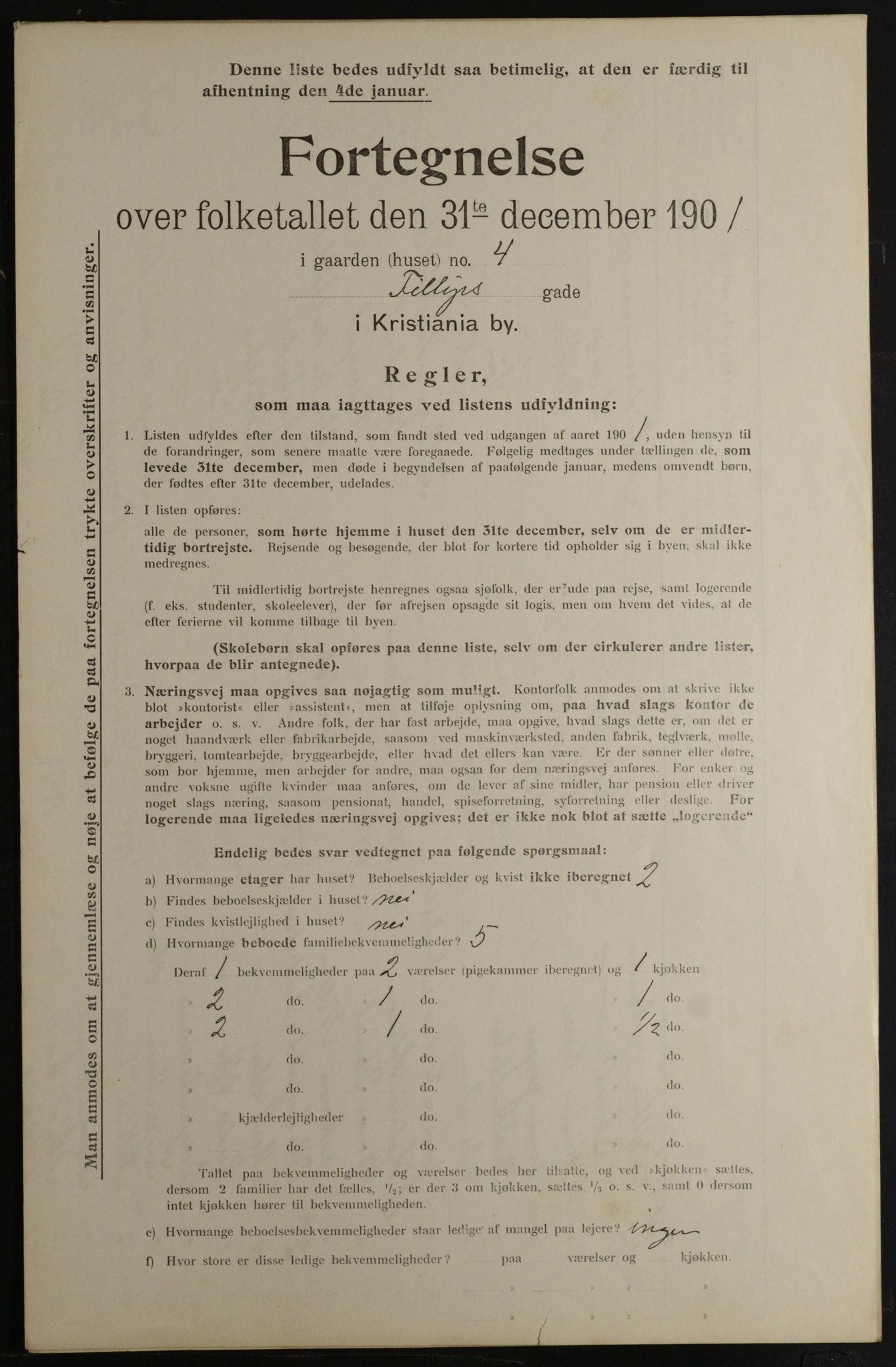 OBA, Municipal Census 1901 for Kristiania, 1901, p. 3883