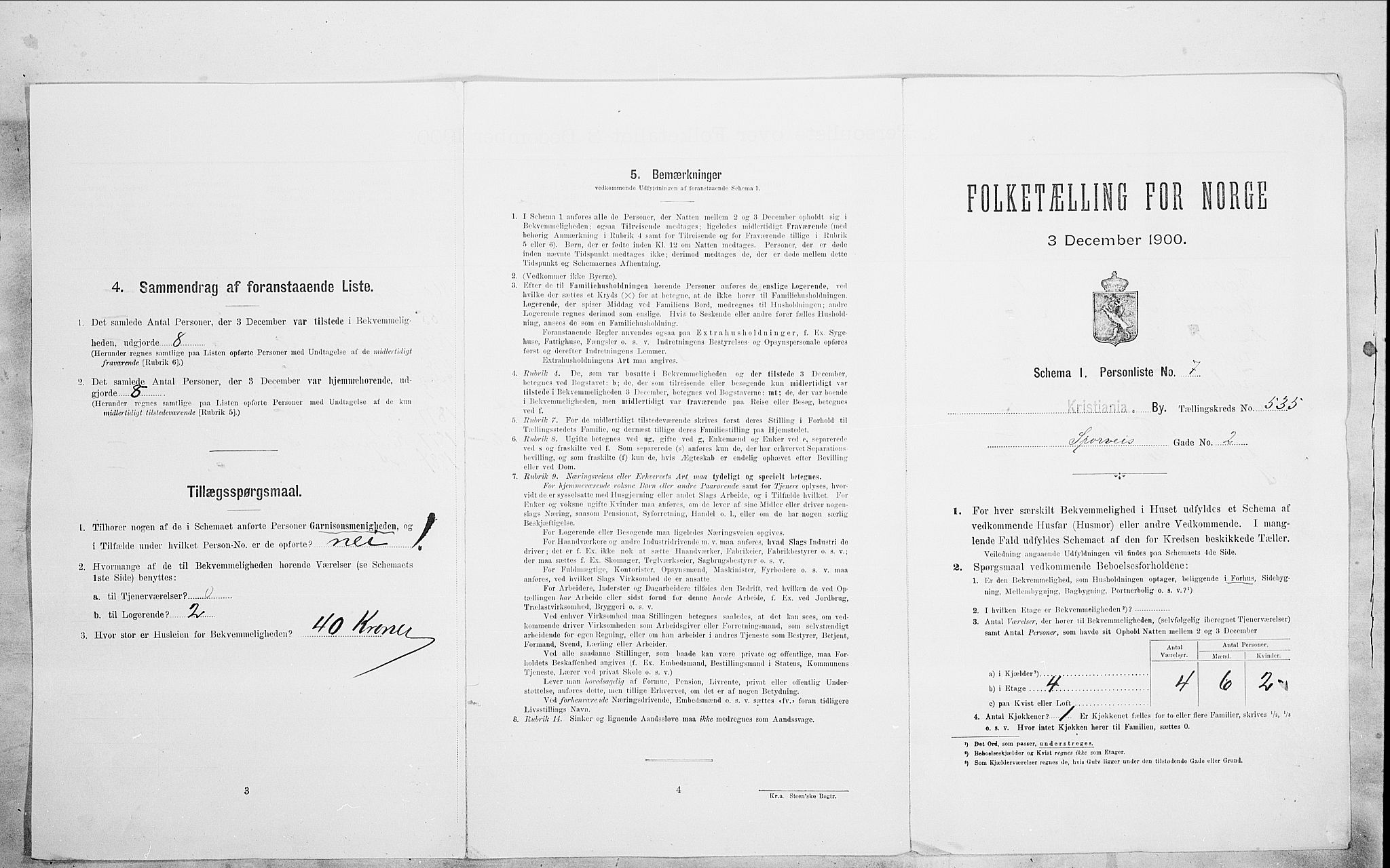 SAO, 1900 census for Kristiania, 1900, p. 88963