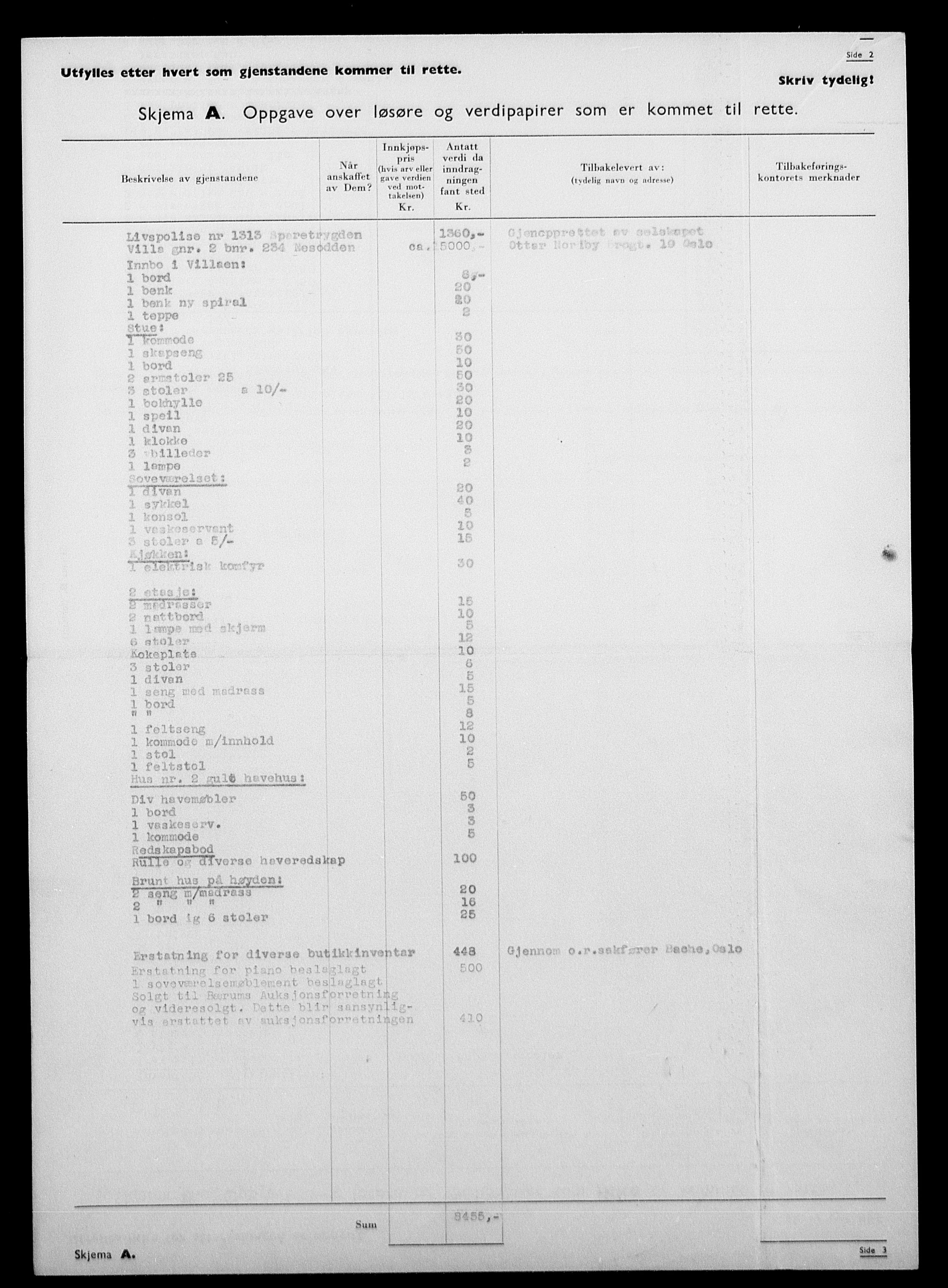 Justisdepartementet, Tilbakeføringskontoret for inndratte formuer, AV/RA-S-1564/H/Hc/Hcc/L0948: --, 1945-1947, p. 22