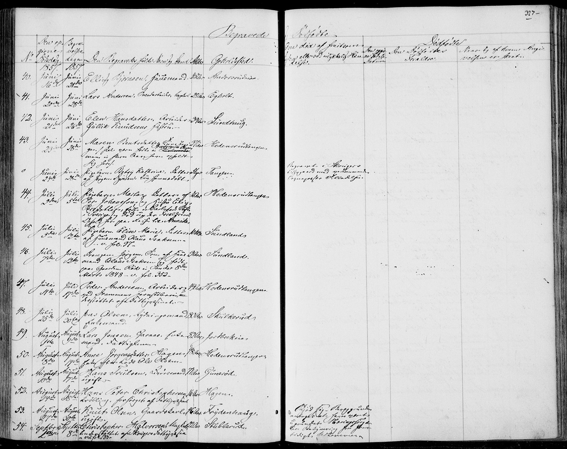 Skoger kirkebøker, SAKO/A-59/F/Fa/L0003: Parish register (official) no. I 3, 1842-1861, p. 327