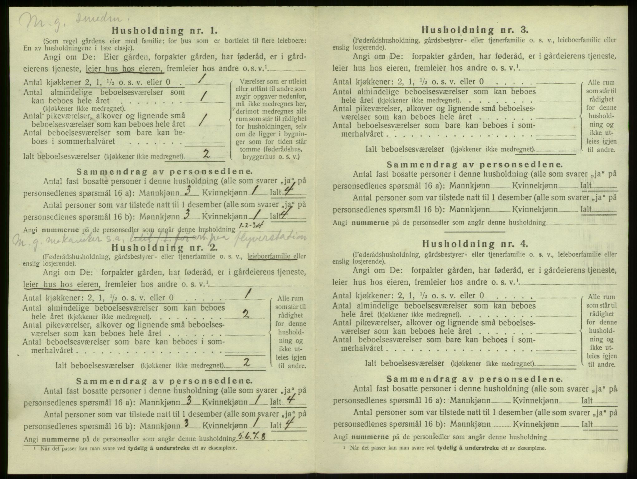 SAB, 1920 census for Alversund, 1920, p. 447