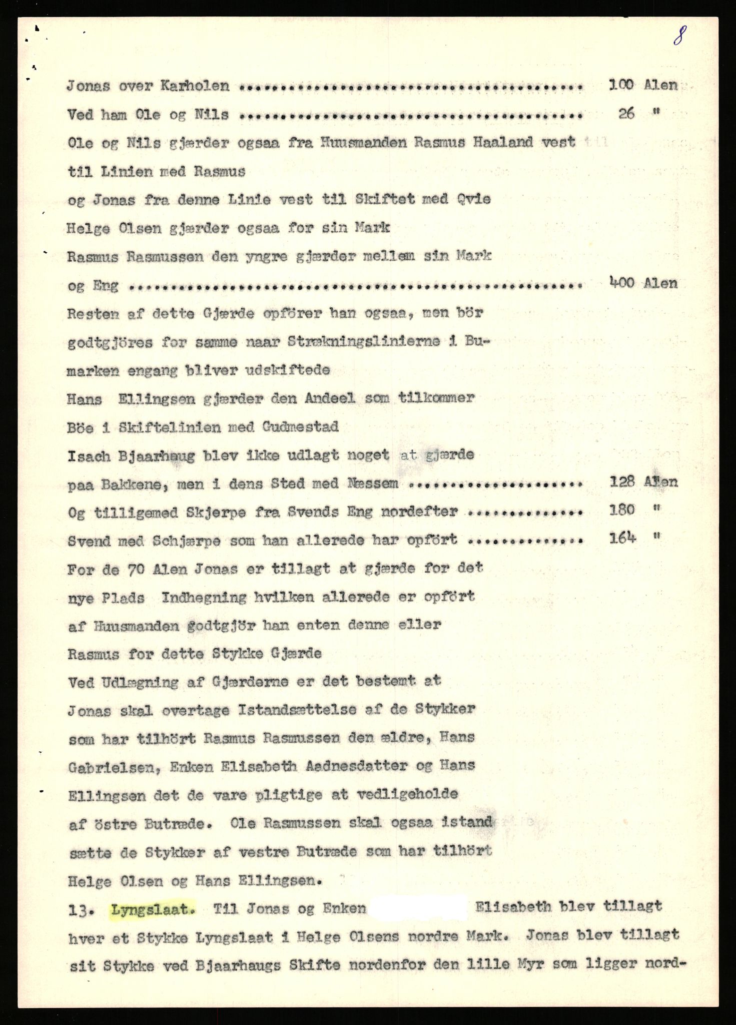 Statsarkivet i Stavanger, AV/SAST-A-101971/03/Y/Yj/L0010: Avskrifter sortert etter gårdsnavn: Bjørnemoen - Bratland i Suldal, 1750-1930, p. 57