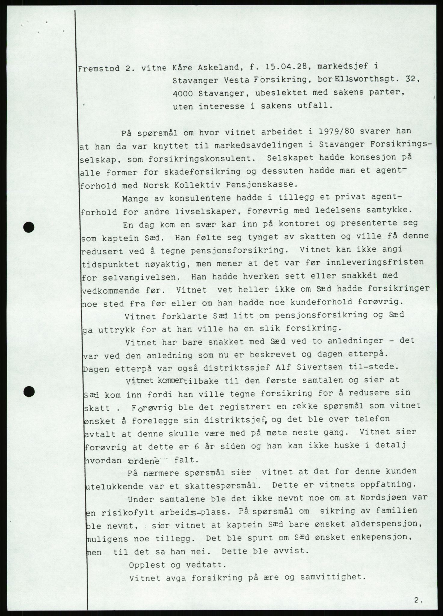 Pa 1503 - Stavanger Drilling AS, AV/SAST-A-101906/Da/L0001: Alexander L. Kielland - Begrensningssak Stavanger byrett, 1986, p. 50