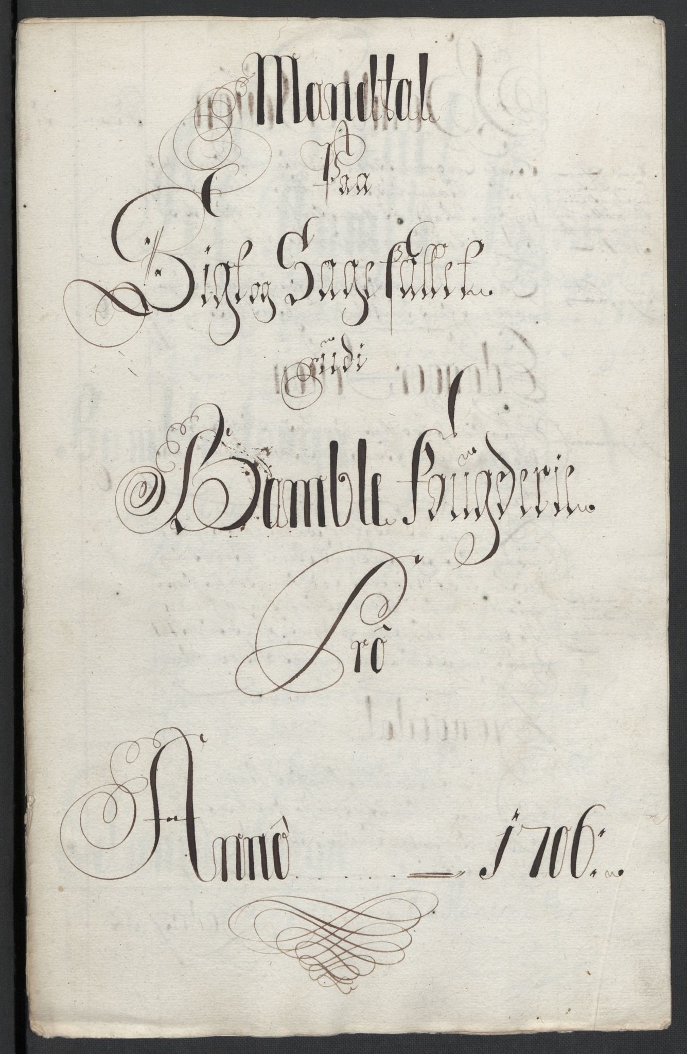 Rentekammeret inntil 1814, Reviderte regnskaper, Fogderegnskap, RA/EA-4092/R36/L2116: Fogderegnskap Øvre og Nedre Telemark og Bamble, 1706-1707, p. 77