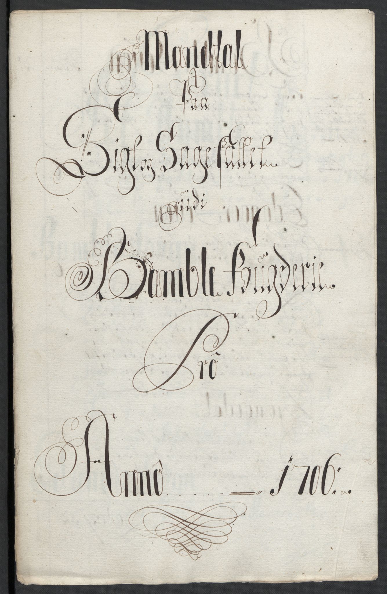 Rentekammeret inntil 1814, Reviderte regnskaper, Fogderegnskap, AV/RA-EA-4092/R36/L2116: Fogderegnskap Øvre og Nedre Telemark og Bamble, 1706-1707, p. 77