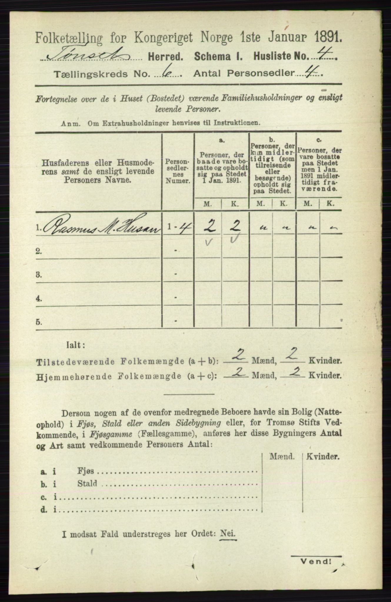 RA, 1891 census for 0437 Tynset, 1891, p. 1436