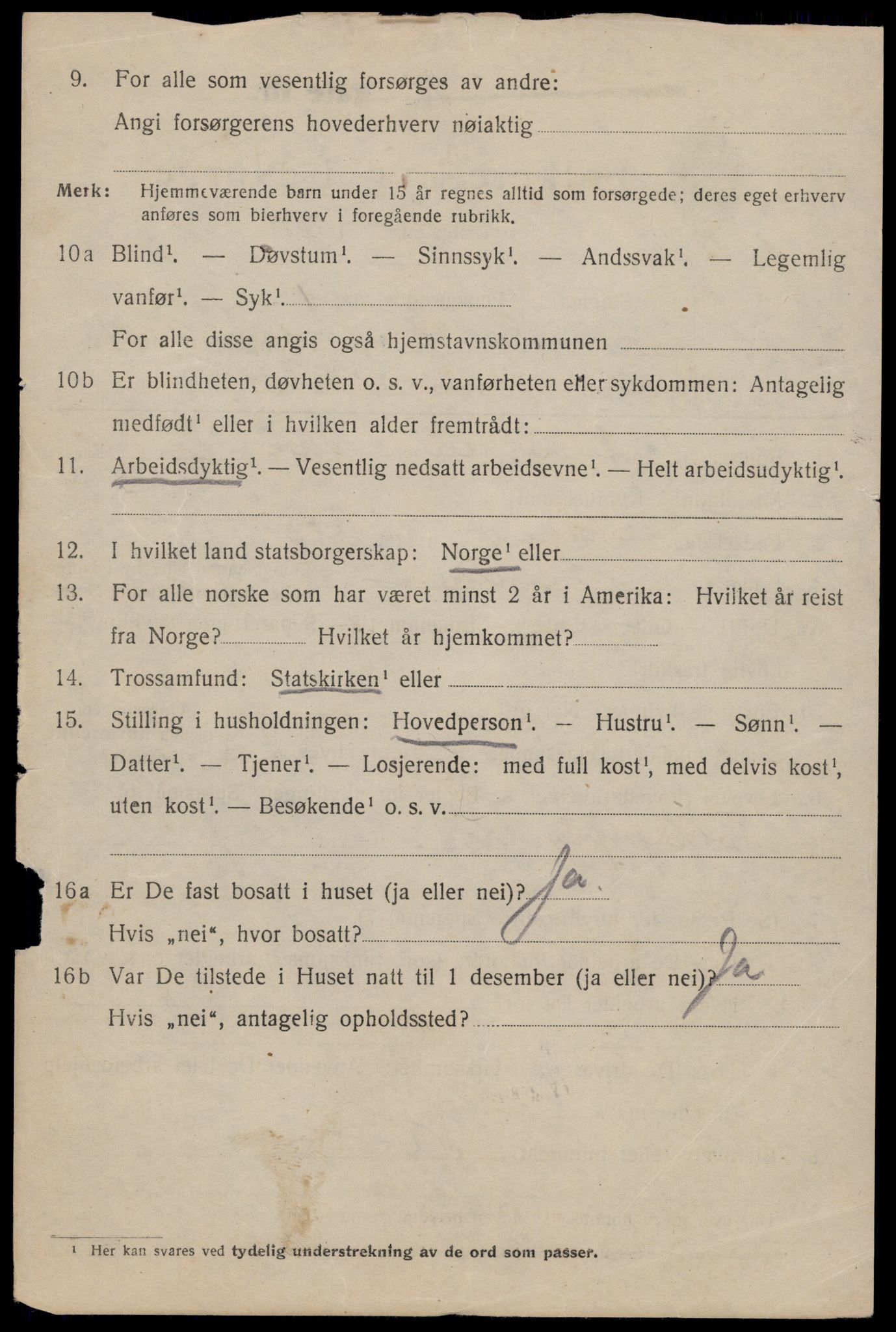 SAT, 1920 census for Trondheim, 1920, p. 97605