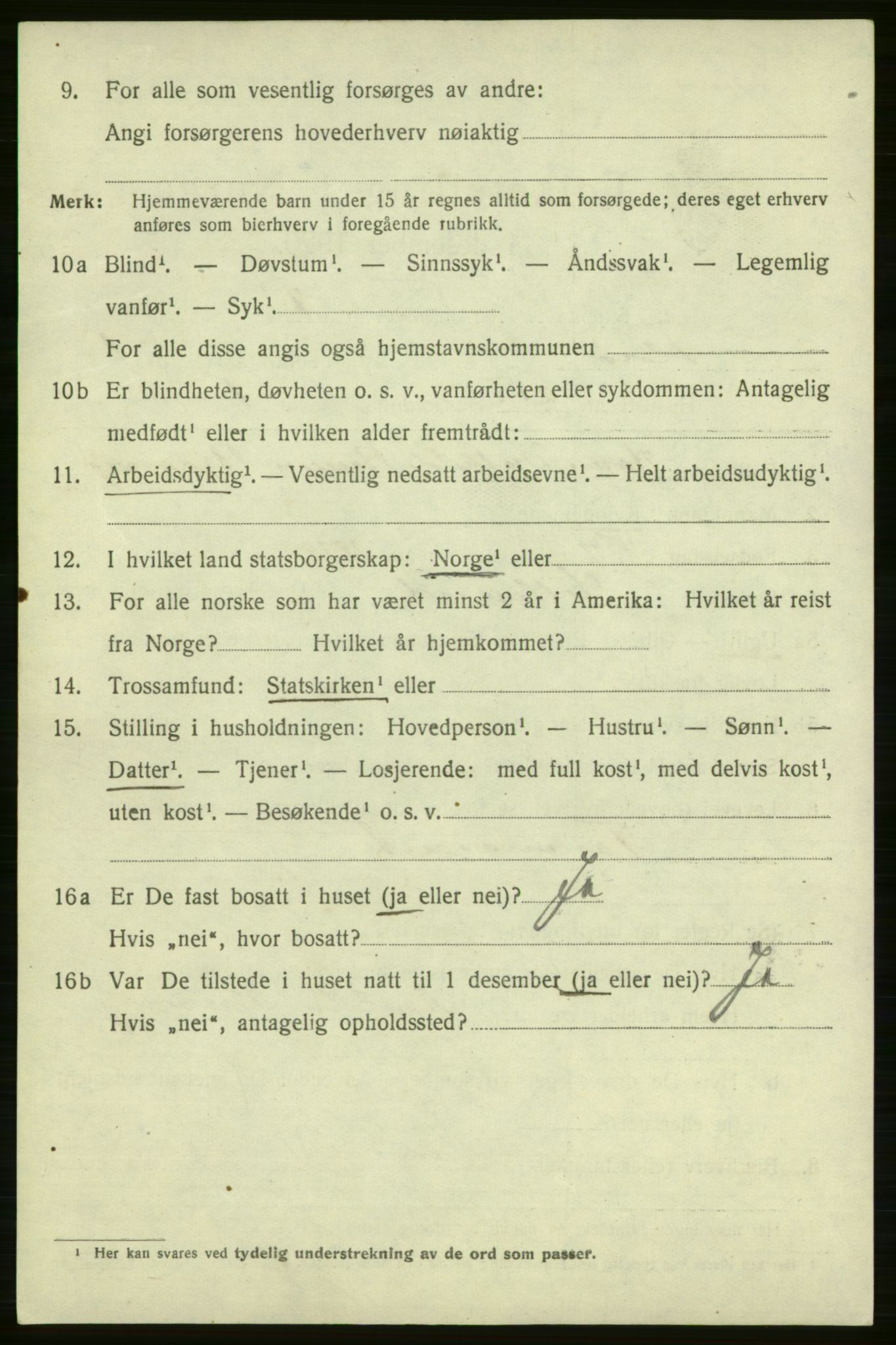 SAB, 1920 census for Florø, 1920, p. 1587