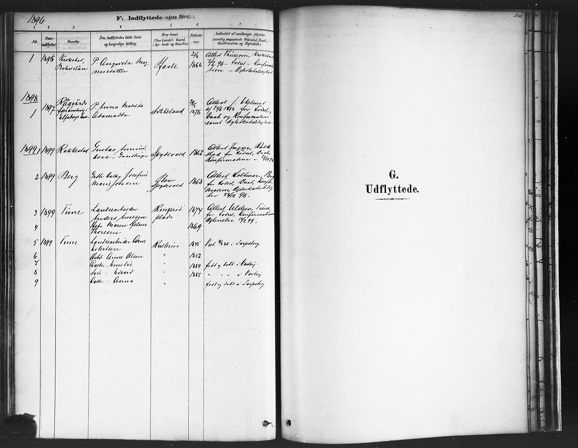 Varteig prestekontor Kirkebøker, SAO/A-10447a/F/Fa/L0002: Parish register (official) no. 2, 1878-1899, p. 254