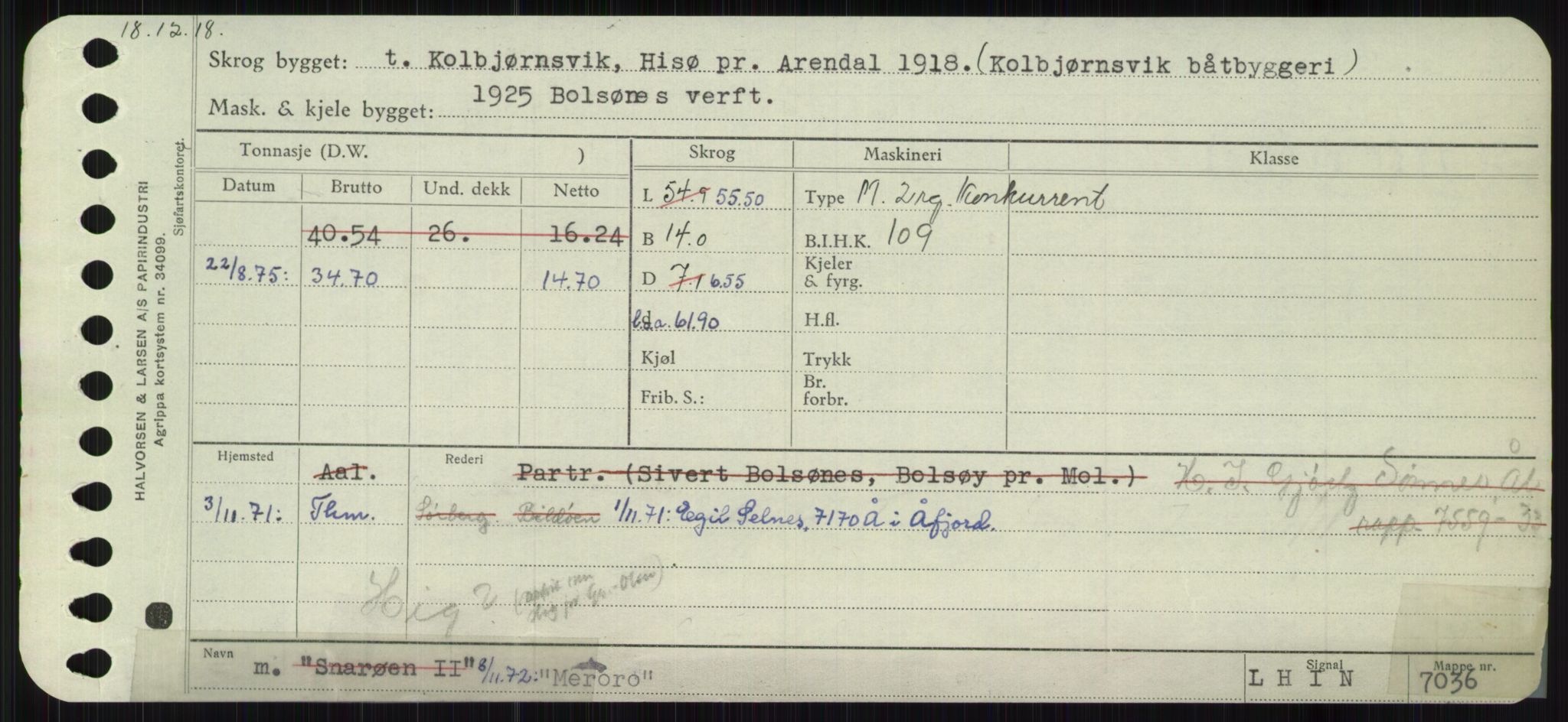 Sjøfartsdirektoratet med forløpere, Skipsmålingen, RA/S-1627/H/Ha/L0004/0001: Fartøy, Mas-R / Fartøy, Mas-Odd, p. 95