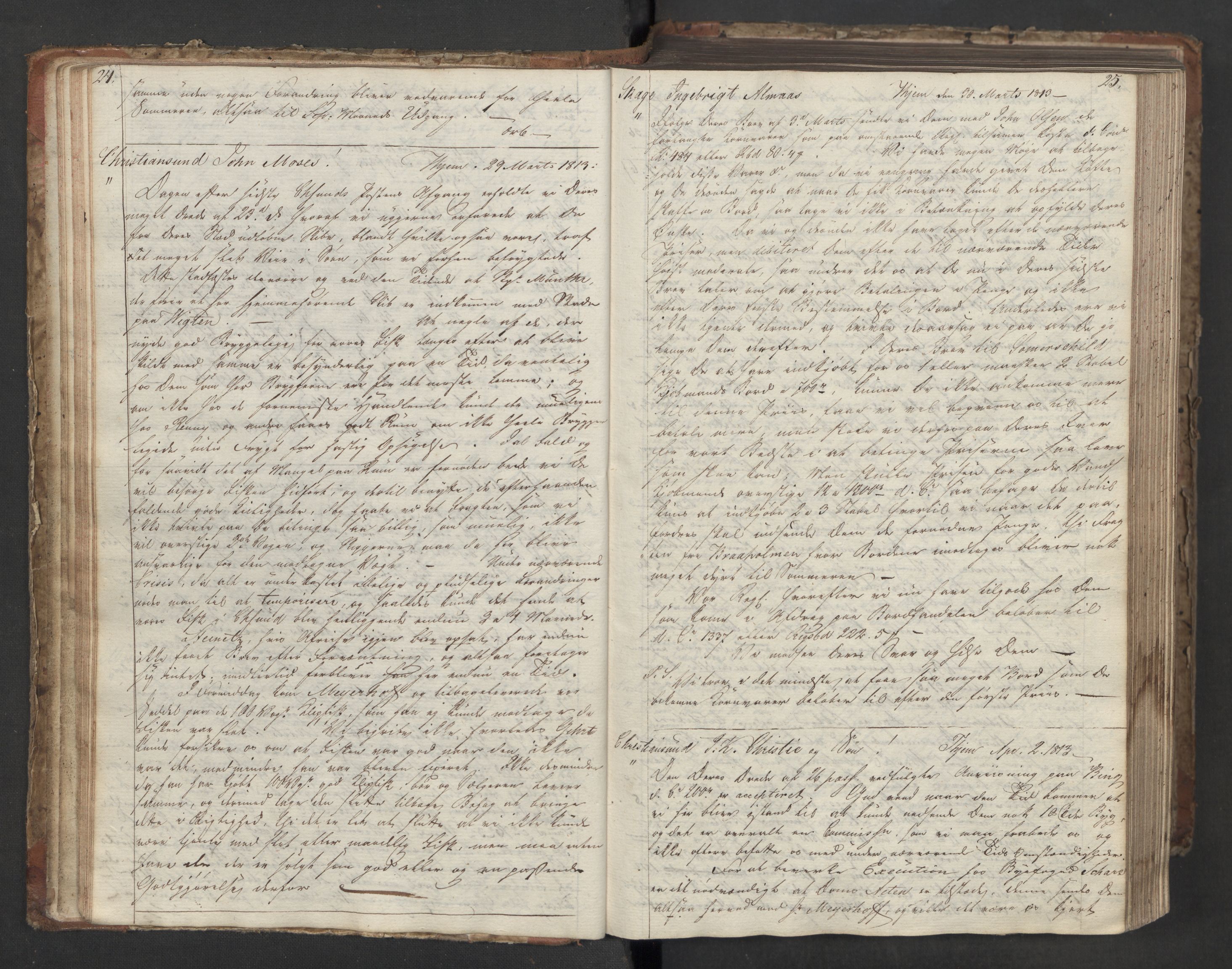 Hoë, Herman & Co, AV/SAT-PA-0280/11/L0030: Kopibok, innenlandsk, 1813-1822, p. 24-25