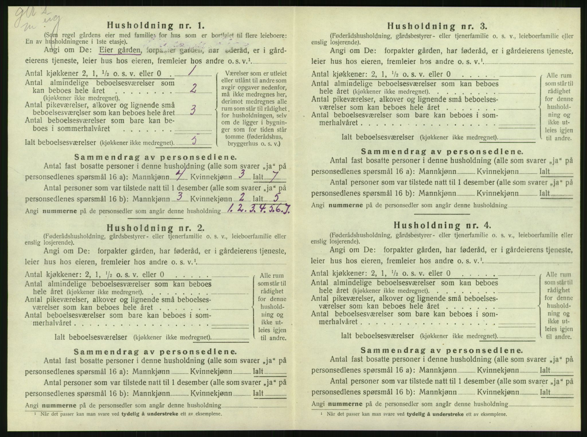 SAT, 1920 census for Brønnøy, 1920, p. 1061