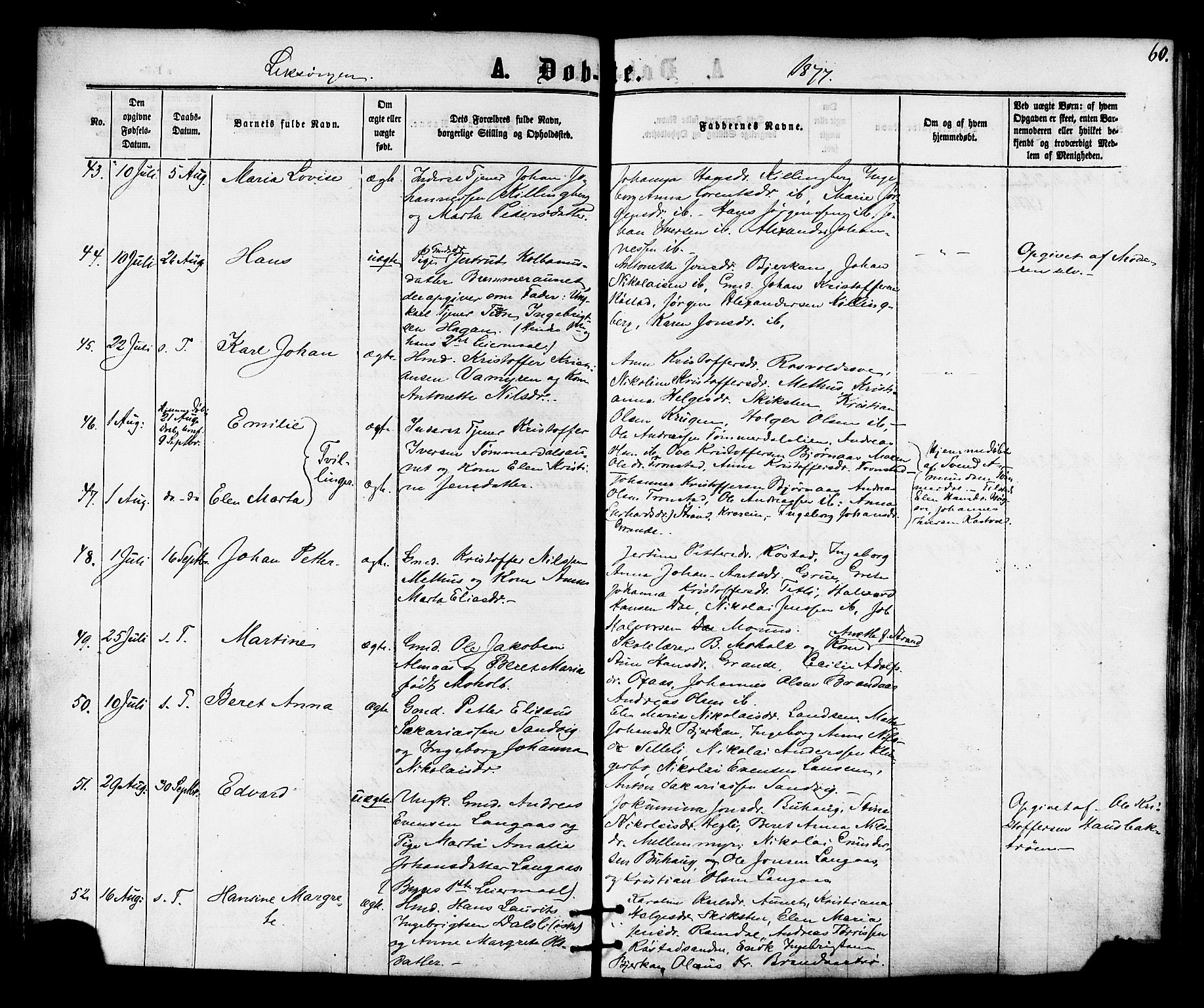 Ministerialprotokoller, klokkerbøker og fødselsregistre - Nord-Trøndelag, AV/SAT-A-1458/701/L0009: Parish register (official) no. 701A09 /1, 1864-1882, p. 60