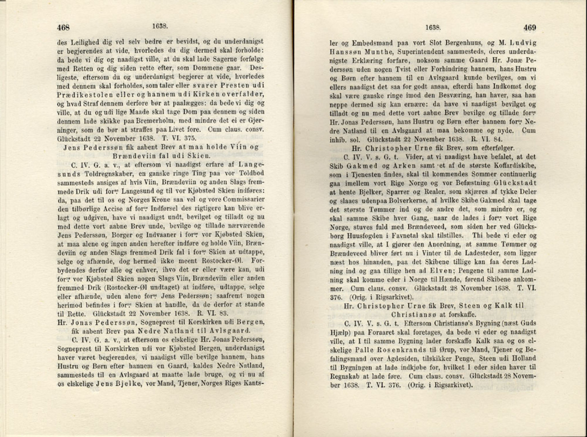 Publikasjoner utgitt av Det Norske Historiske Kildeskriftfond, PUBL/-/-/-: Norske Rigs-Registranter, bind 7, 1635-1640, p. 468-469