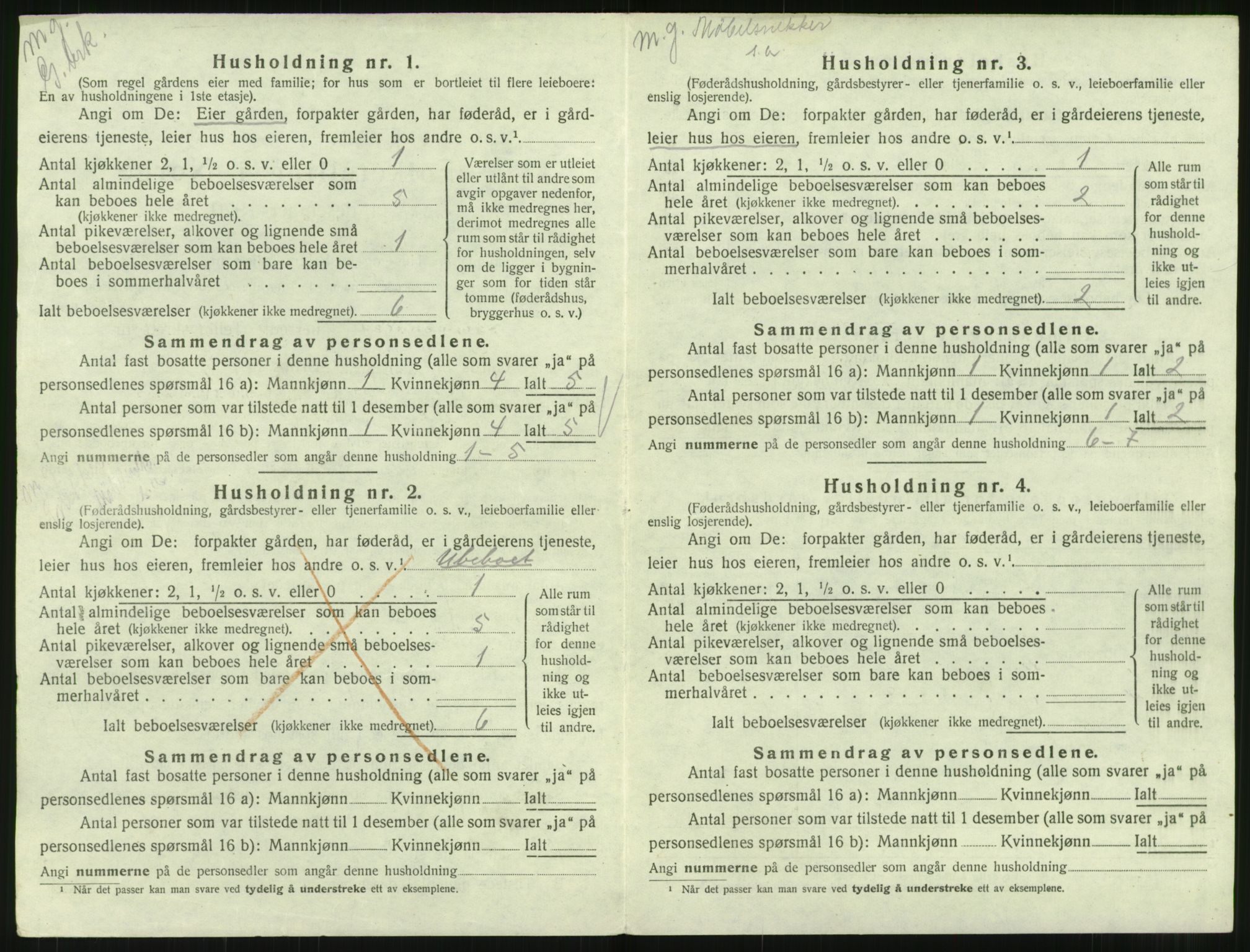 SAT, 1920 census for Sunndal, 1920, p. 289