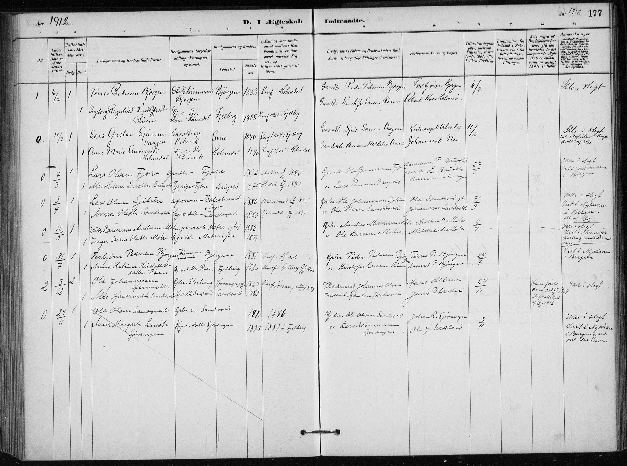 Skånevik sokneprestembete, SAB/A-77801/H/Haa: Parish register (official) no. C  1, 1879-1917, p. 177