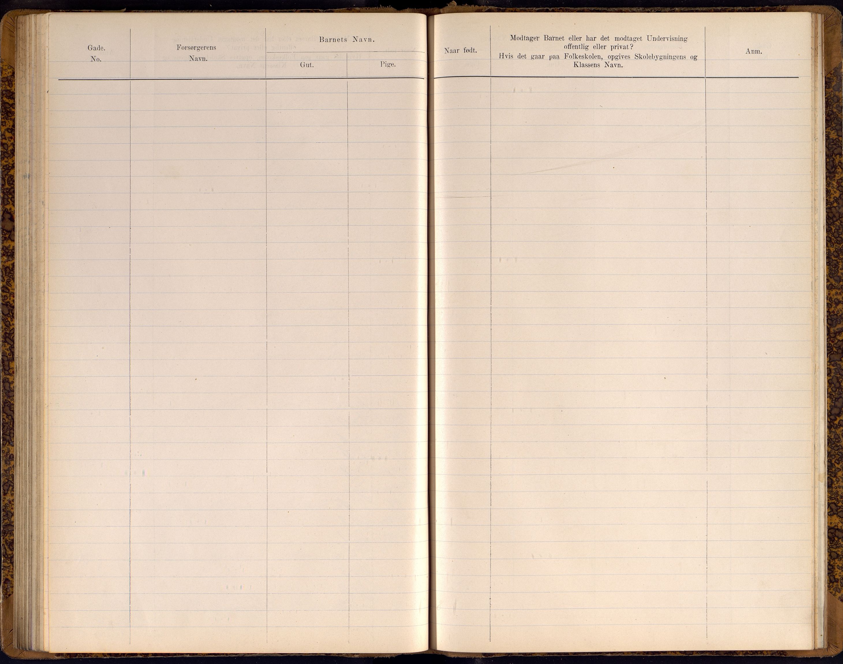 Kristiansand By - Skolekommisjonen/ -Styret, ARKSOR/1001KG510/J/Jb/L0009: Barnetelling, 1899