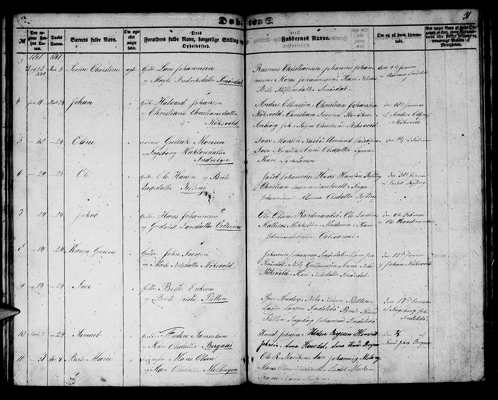 Alversund Sokneprestembete, SAB/A-73901/H/Ha/Hab: Parish register (copy) no. B 1, 1852-1865, p. 31
