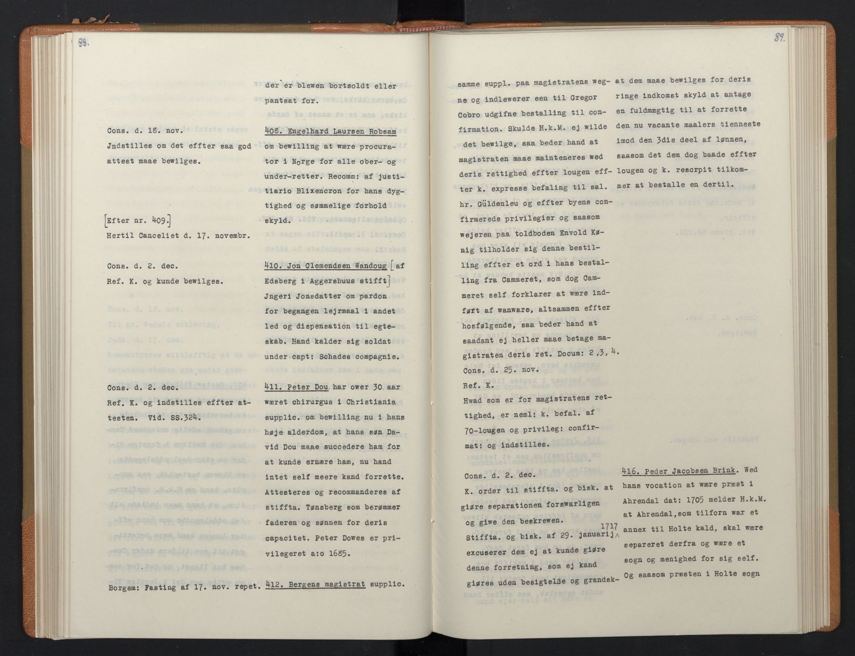 Avskriftsamlingen, AV/RA-EA-4022/F/Fa/L0081: Supplikker, 1716-1717, p. 105