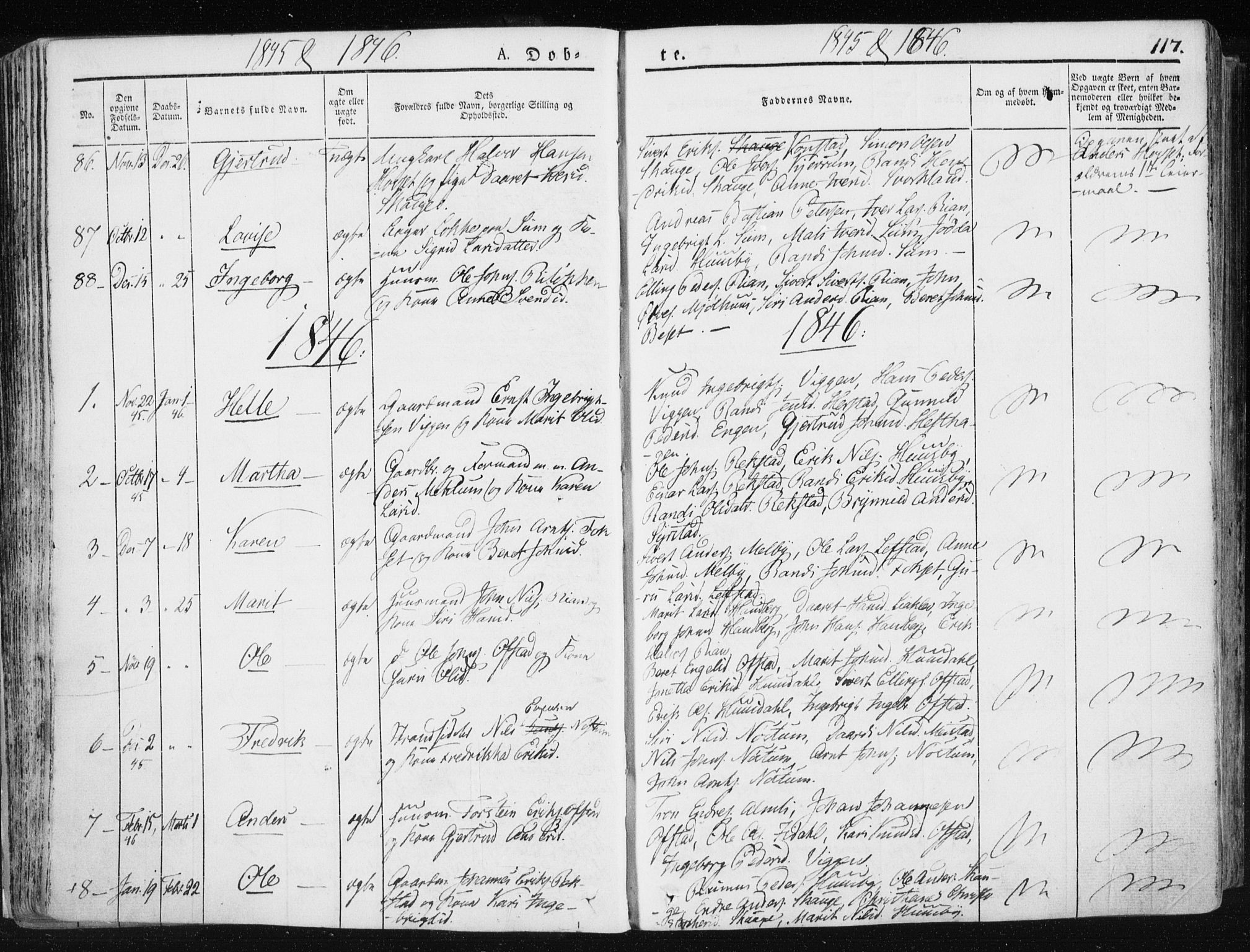 Ministerialprotokoller, klokkerbøker og fødselsregistre - Sør-Trøndelag, SAT/A-1456/665/L0771: Parish register (official) no. 665A06, 1830-1856, p. 117