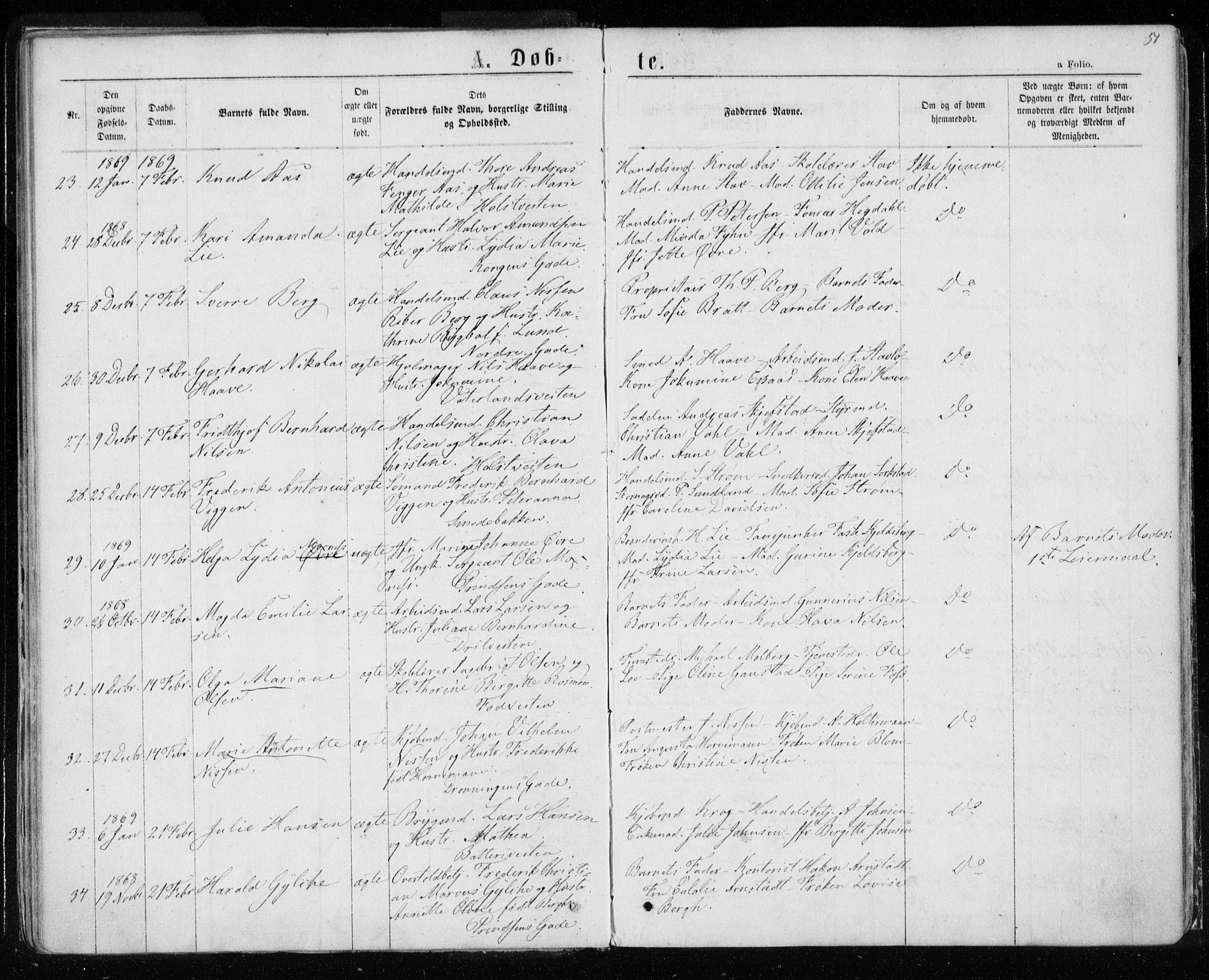 Ministerialprotokoller, klokkerbøker og fødselsregistre - Sør-Trøndelag, AV/SAT-A-1456/601/L0054: Parish register (official) no. 601A22, 1866-1877, p. 51