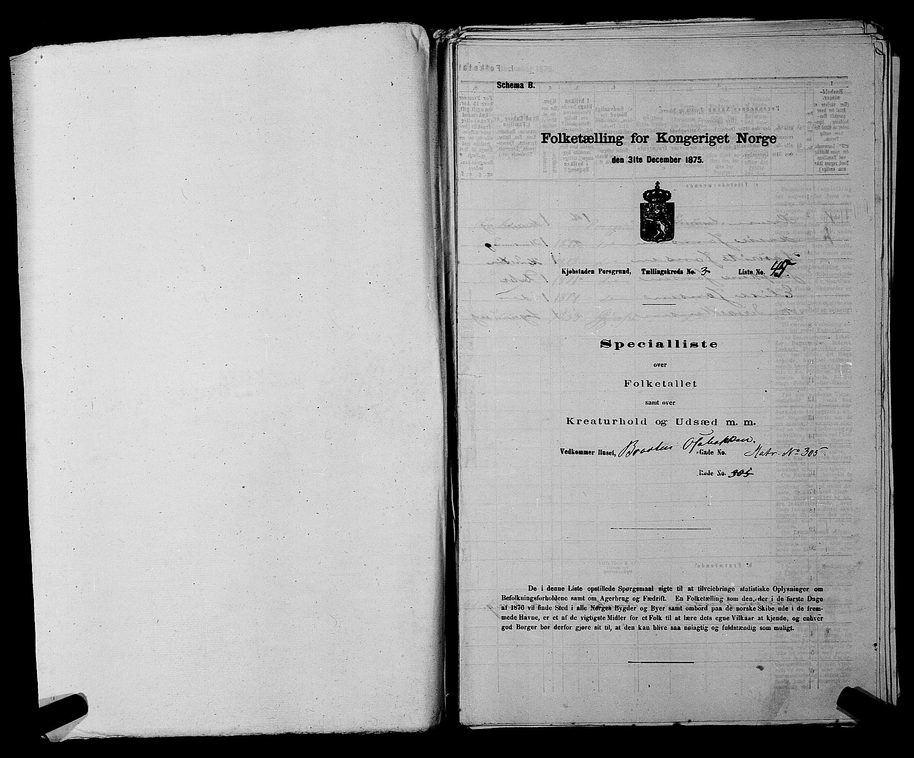 SAKO, 1875 census for 0805P Porsgrunn, 1875, p. 127