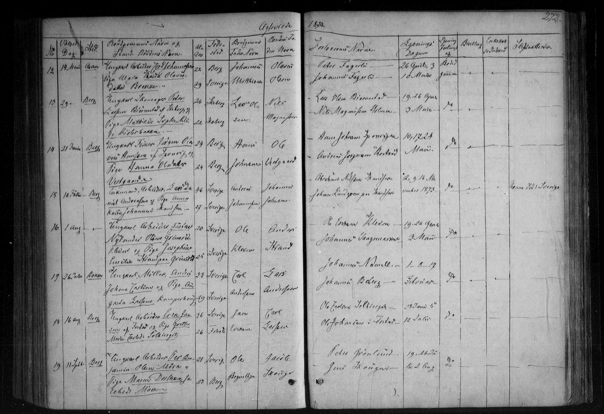 Berg prestekontor Kirkebøker, AV/SAO-A-10902/F/Fa/L0005: Parish register (official) no. I 5, 1861-1877, p. 272