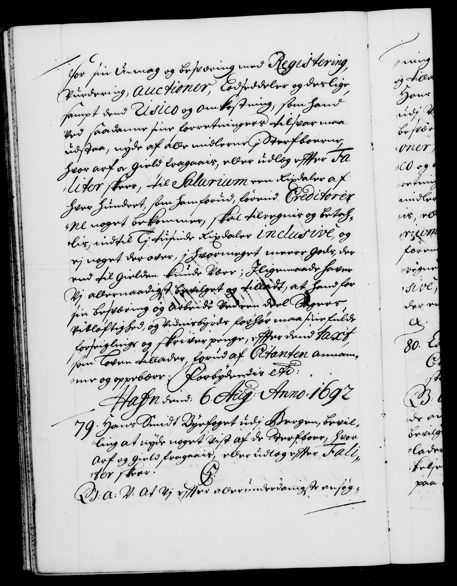 Danske Kanselli 1572-1799, RA/EA-3023/F/Fc/Fca/Fcaa/L0016: Norske registre (mikrofilm), 1692-1697, p. 40b