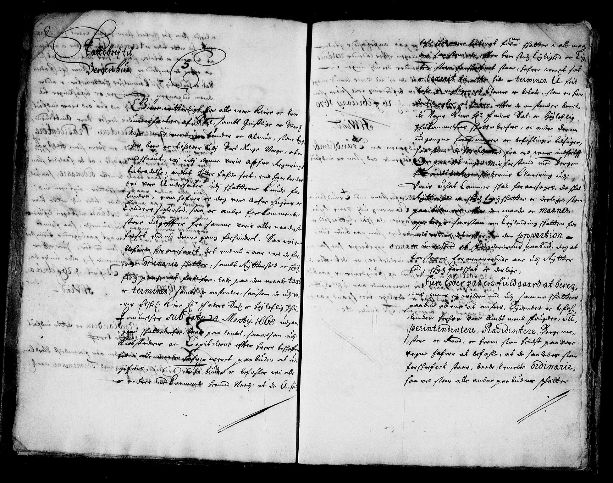 Stattholderembetet 1572-1771, RA/EA-2870/Bc/L0002: Kopibok for skattebrev, 1668-1679