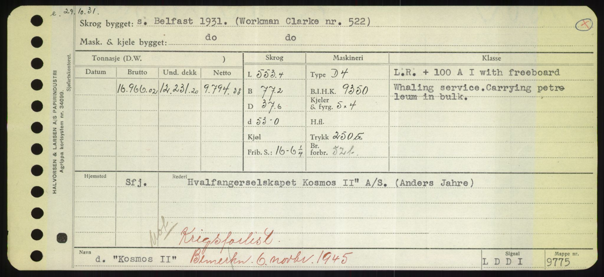 Sjøfartsdirektoratet med forløpere, Skipsmålingen, AV/RA-S-1627/H/Hd/L0021: Fartøy, Kor-Kår, p. 115