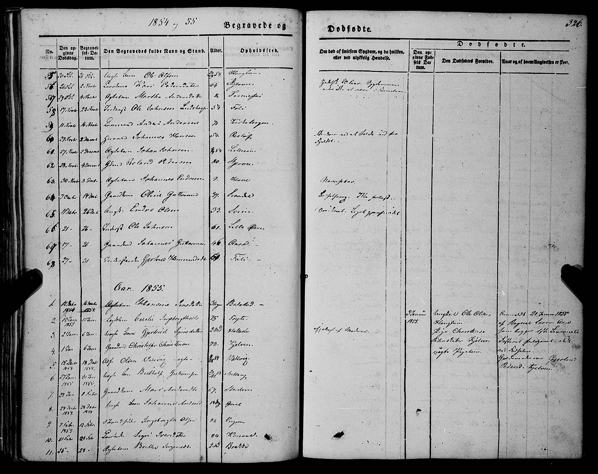 Vik sokneprestembete, AV/SAB-A-81501/H/Haa/Haaa/L0008: Parish register (official) no. A 8, 1846-1865, p. 326