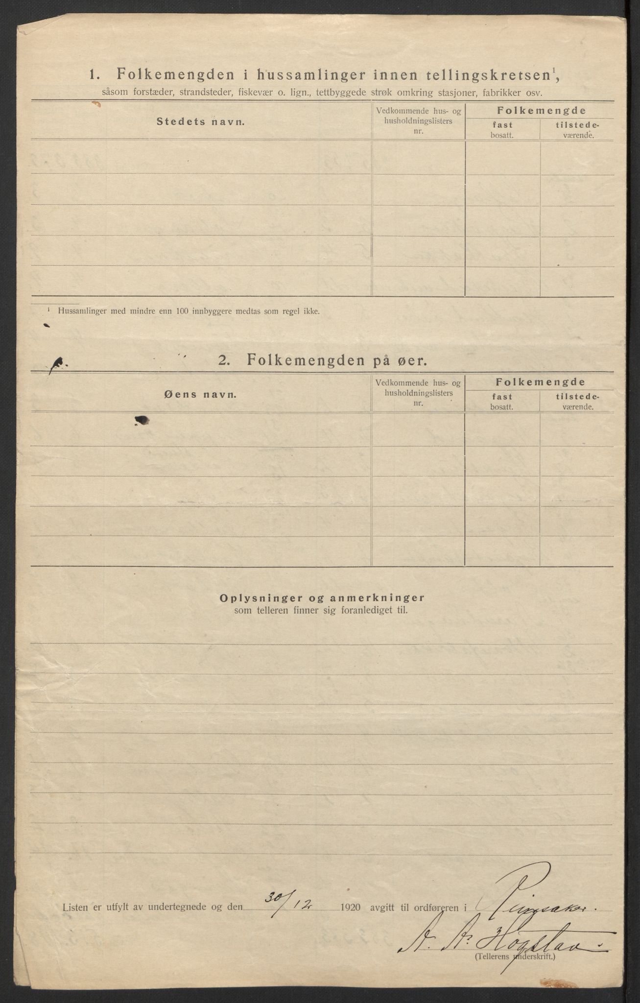 SAH, 1920 census for Ringsaker, 1920, p. 104