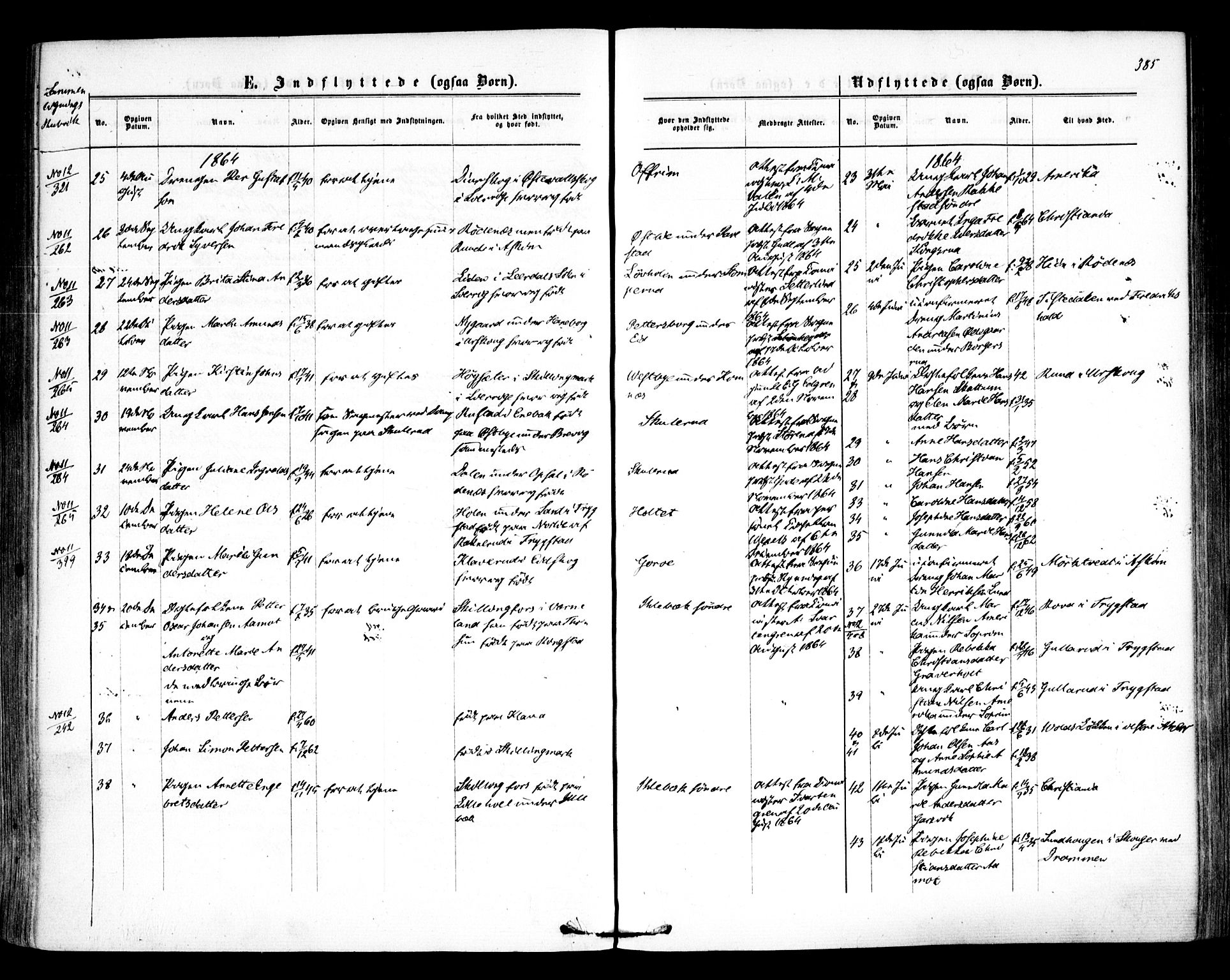 Høland prestekontor Kirkebøker, AV/SAO-A-10346a/F/Fa/L0011: Parish register (official) no. I 11, 1862-1869, p. 385