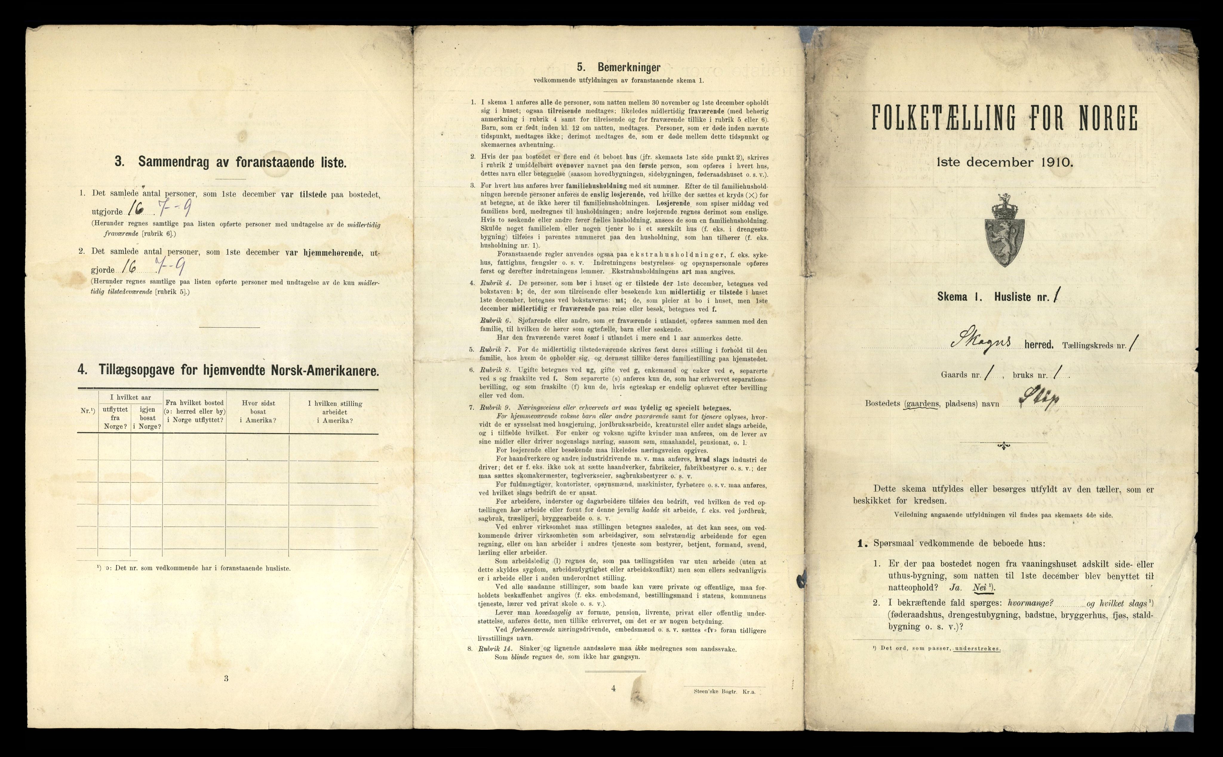 RA, 1910 census for Skogn, 1910, p. 38