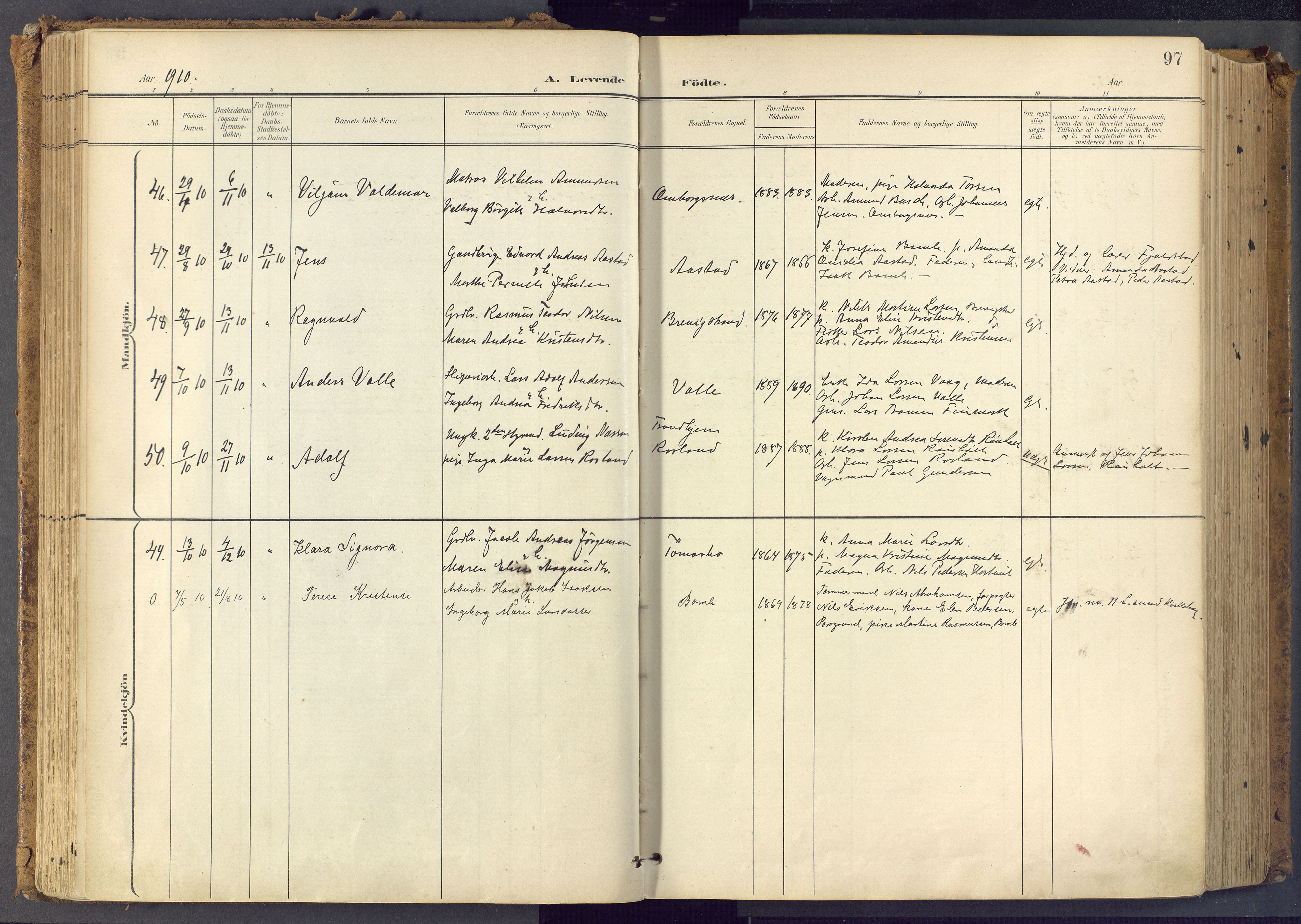 Bamble kirkebøker, SAKO/A-253/F/Fa/L0009: Parish register (official) no. I 9, 1901-1917, p. 97