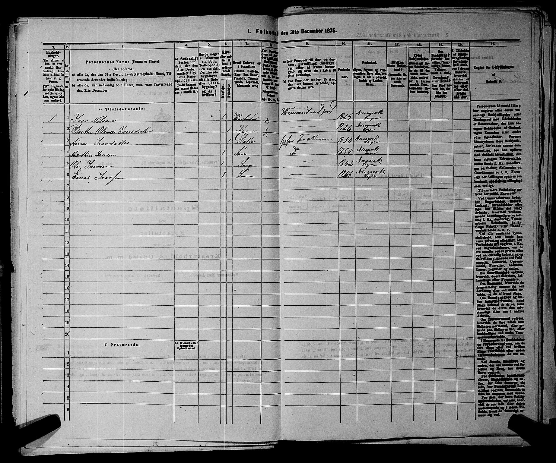 RA, 1875 census for 0118P Aremark, 1875, p. 103